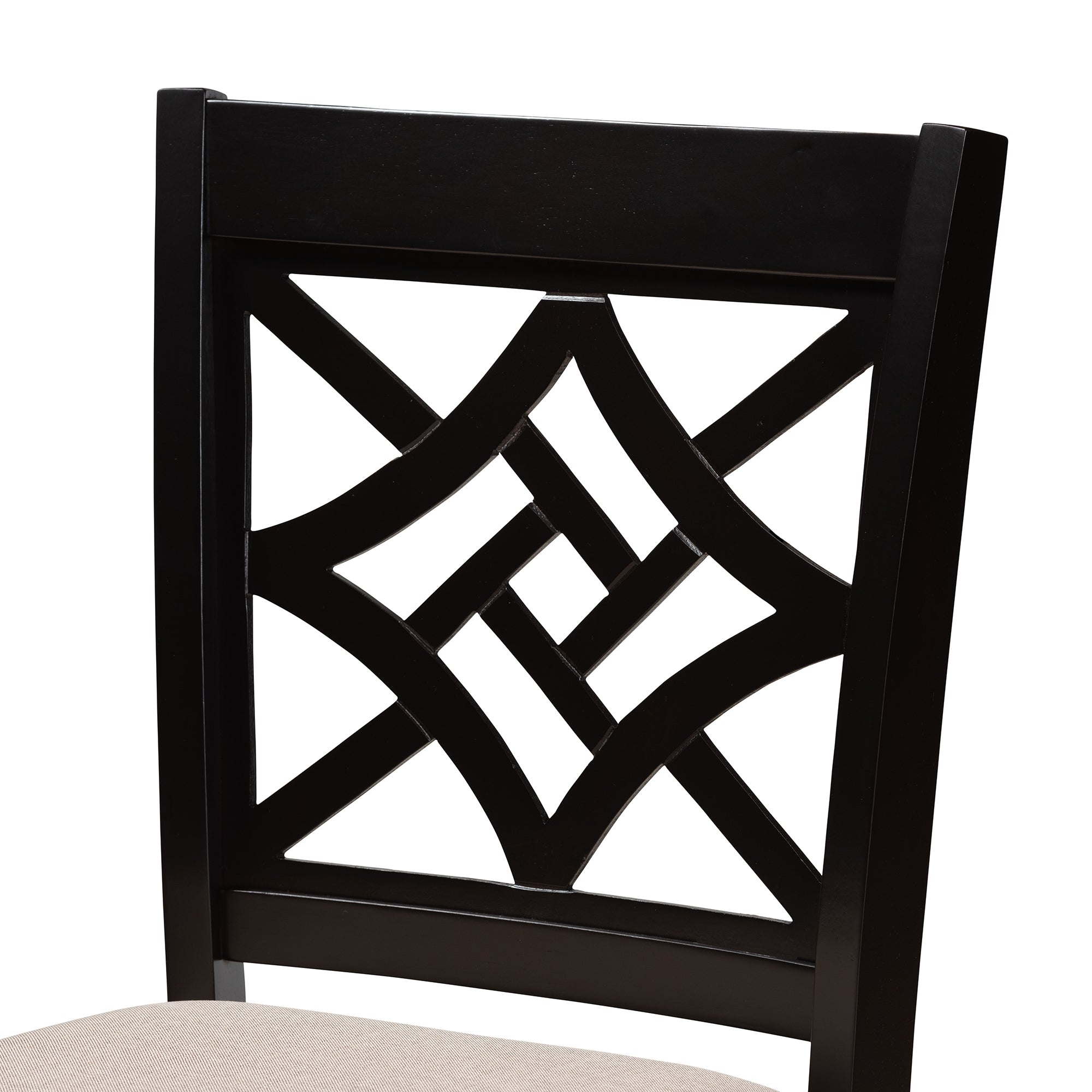 Baxton Studio Nicolette Modern and Contemporary Sand Fabric Upholstered and Dark Brown Finished Wood 5-Piece Pub Set