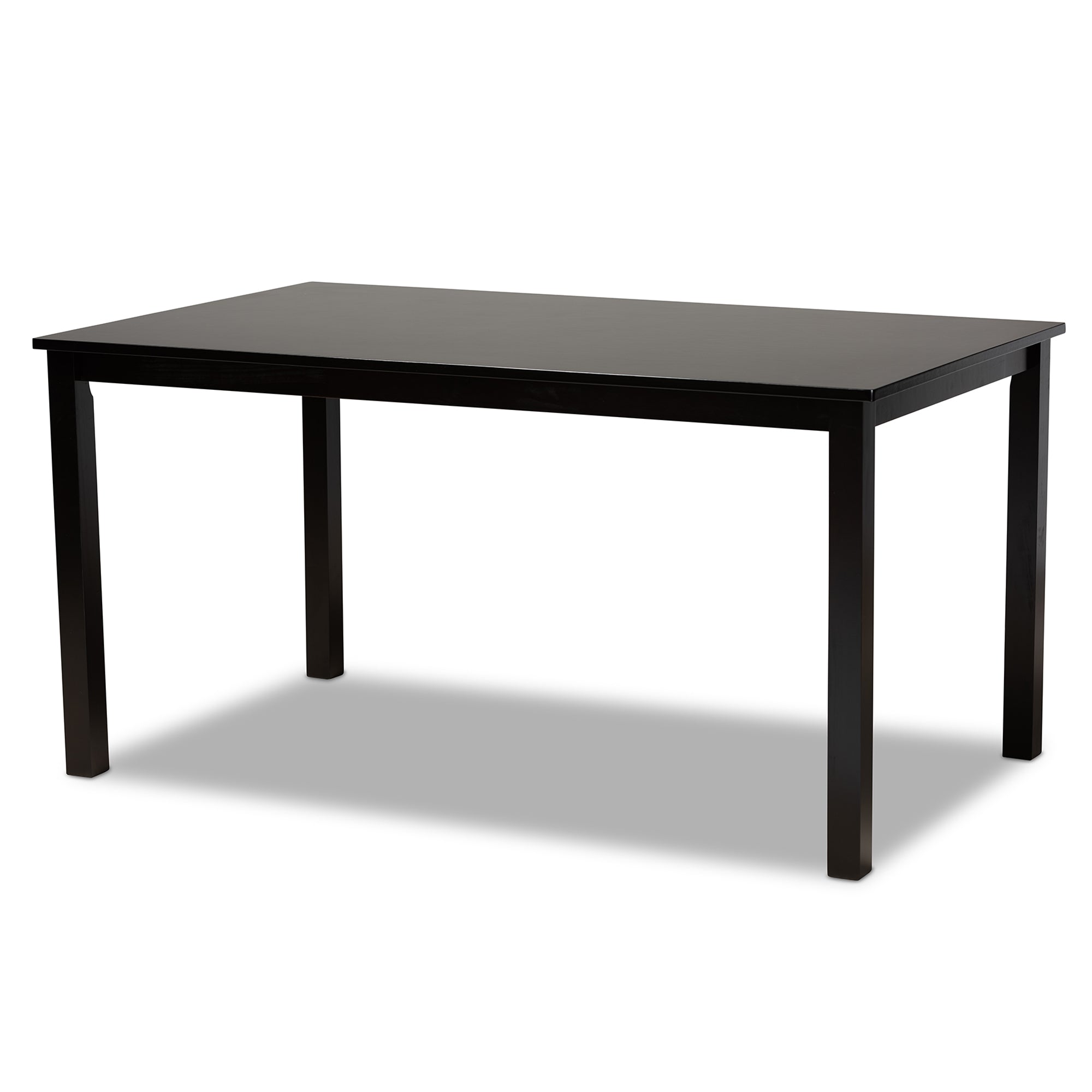 Baxton Studio Erion Modern and Contemporary Dark Brown Finished Wood 7-Piece Dining Set