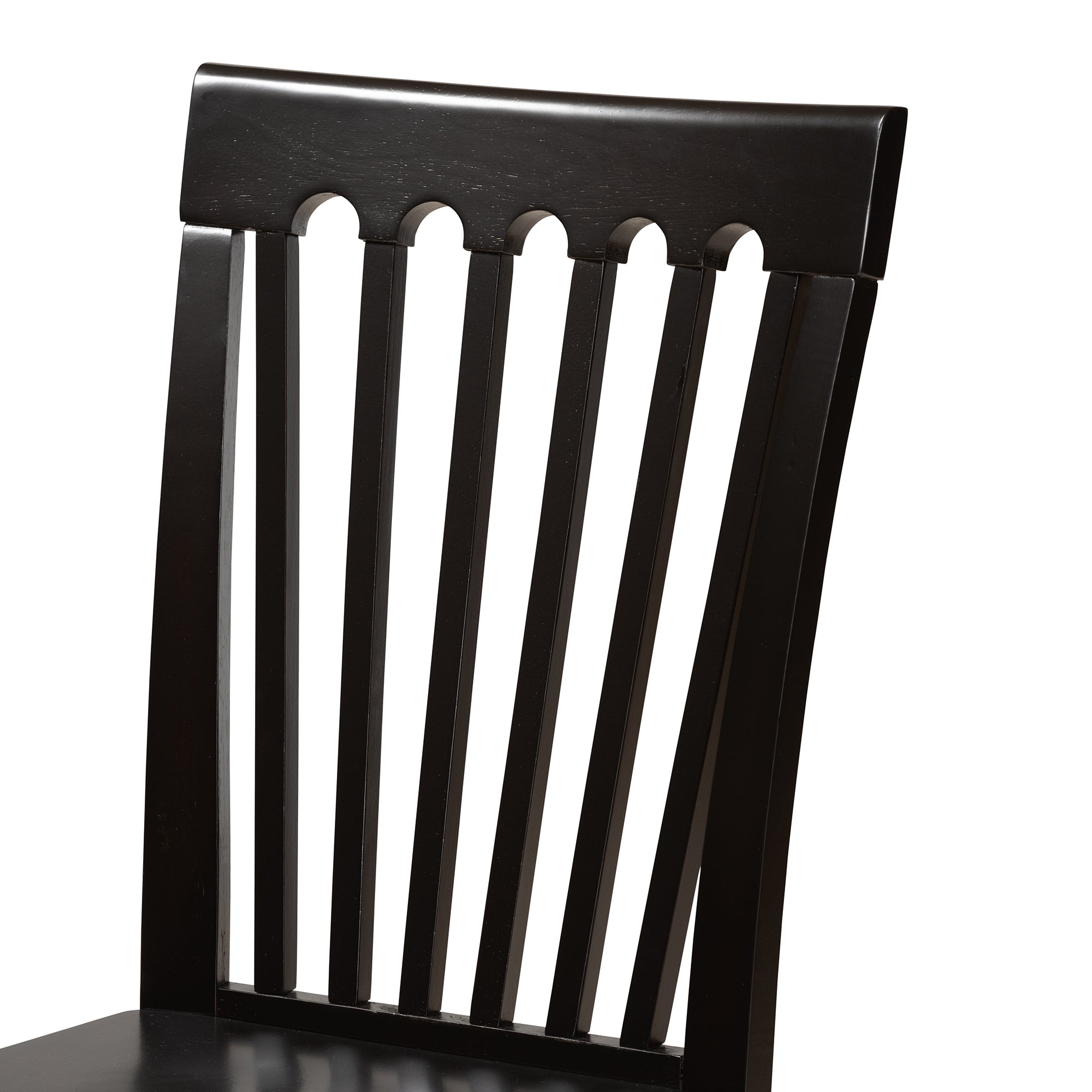 Baxton Studio Erion Modern and Contemporary Dark Brown Finished Wood 7-Piece Dining Set