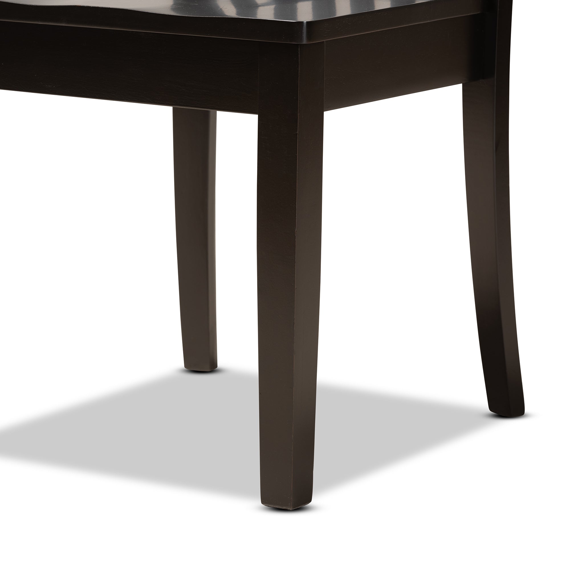 Baxton Studio Erion Modern and Contemporary Dark Brown Finished Wood 7-Piece Dining Set
