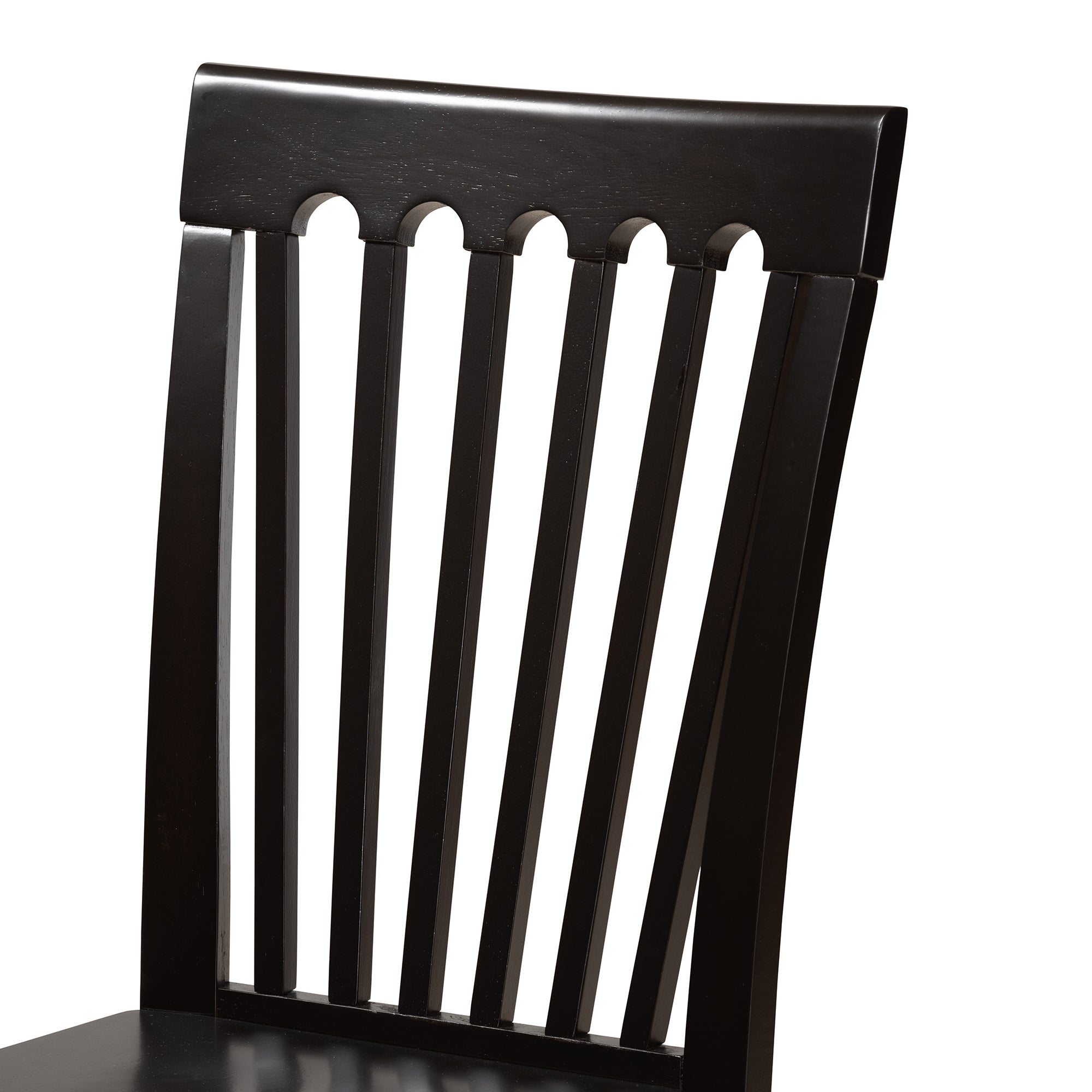 Baxton Studio Zora Modern and Contemporary Dark Brown Finished Wood 5-Piece Dining Set