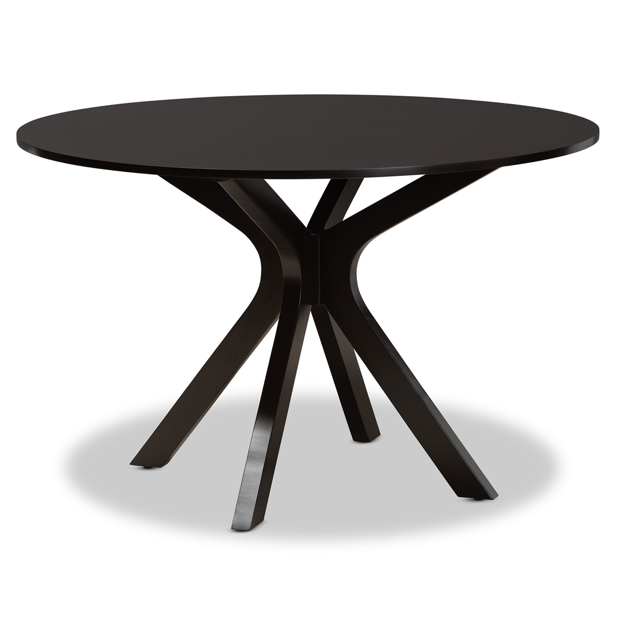 Baxton Studio Zora Modern and Contemporary Dark Brown Finished Wood 7-Piece Dining Set