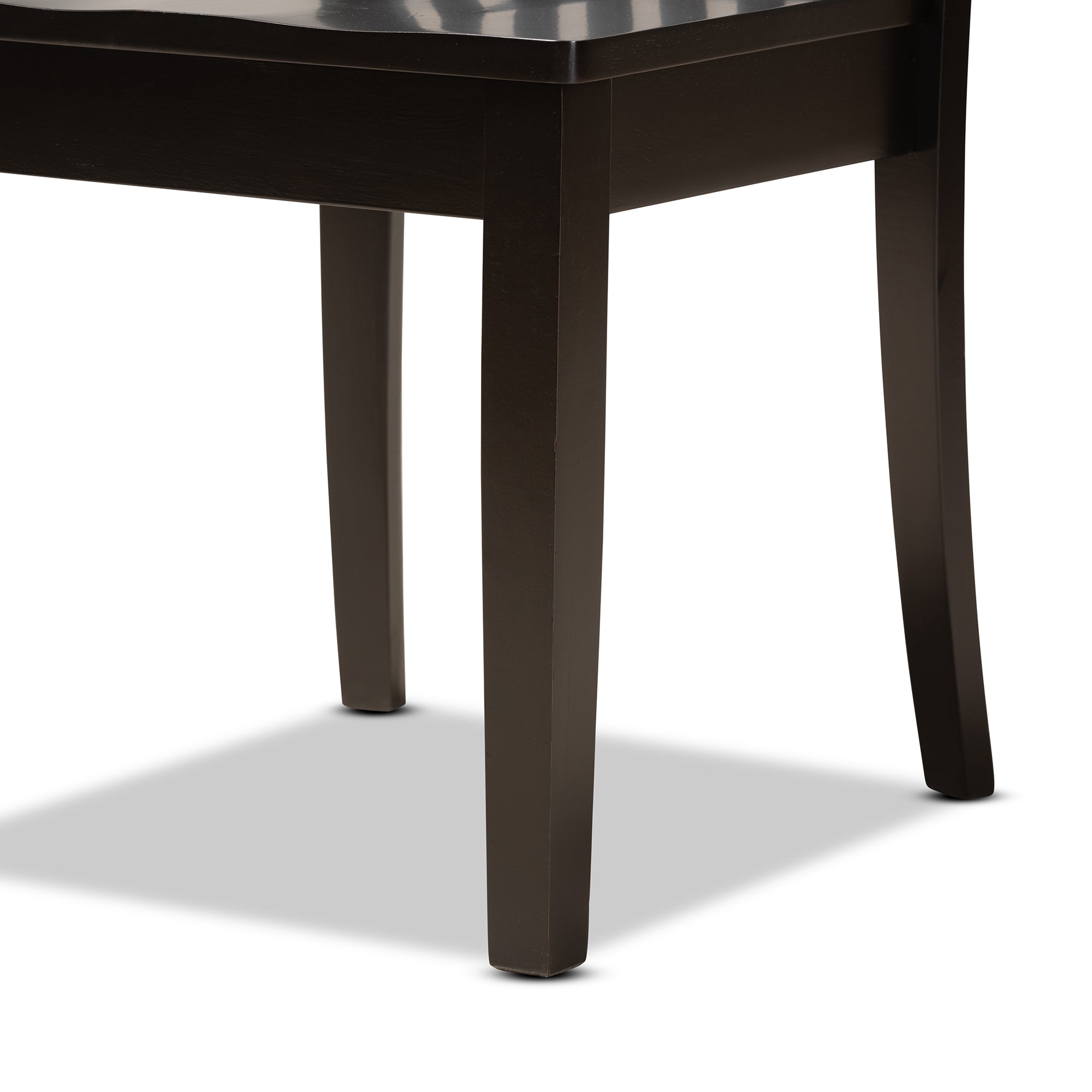 Baxton Studio Sasa Modern and Contemporary Dark Brown Finished Wood 5-Piece Dining Set