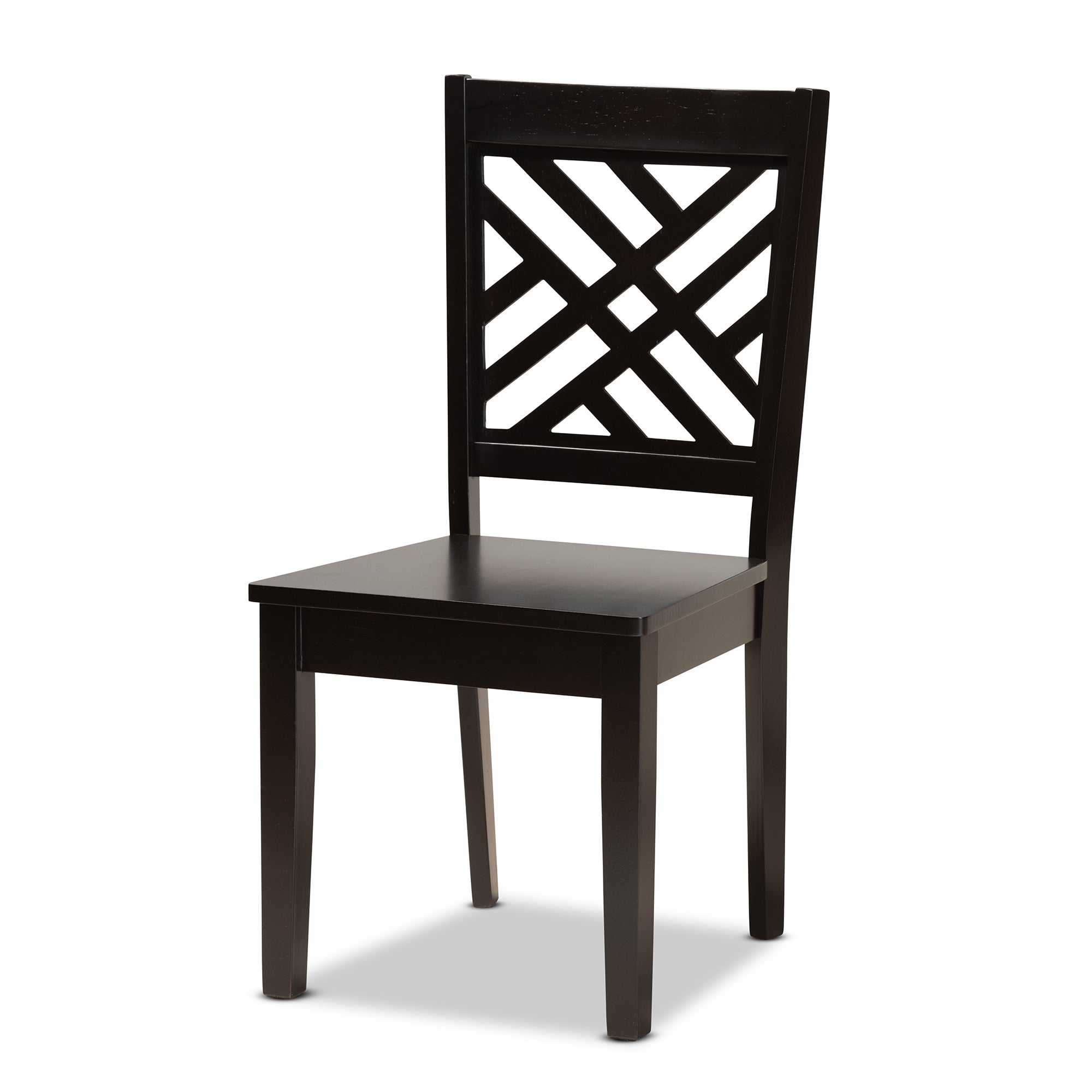 Baxton Studio Ela Modern and Contemporary Dark Brown Finished Wood 7-Piece Dining Set