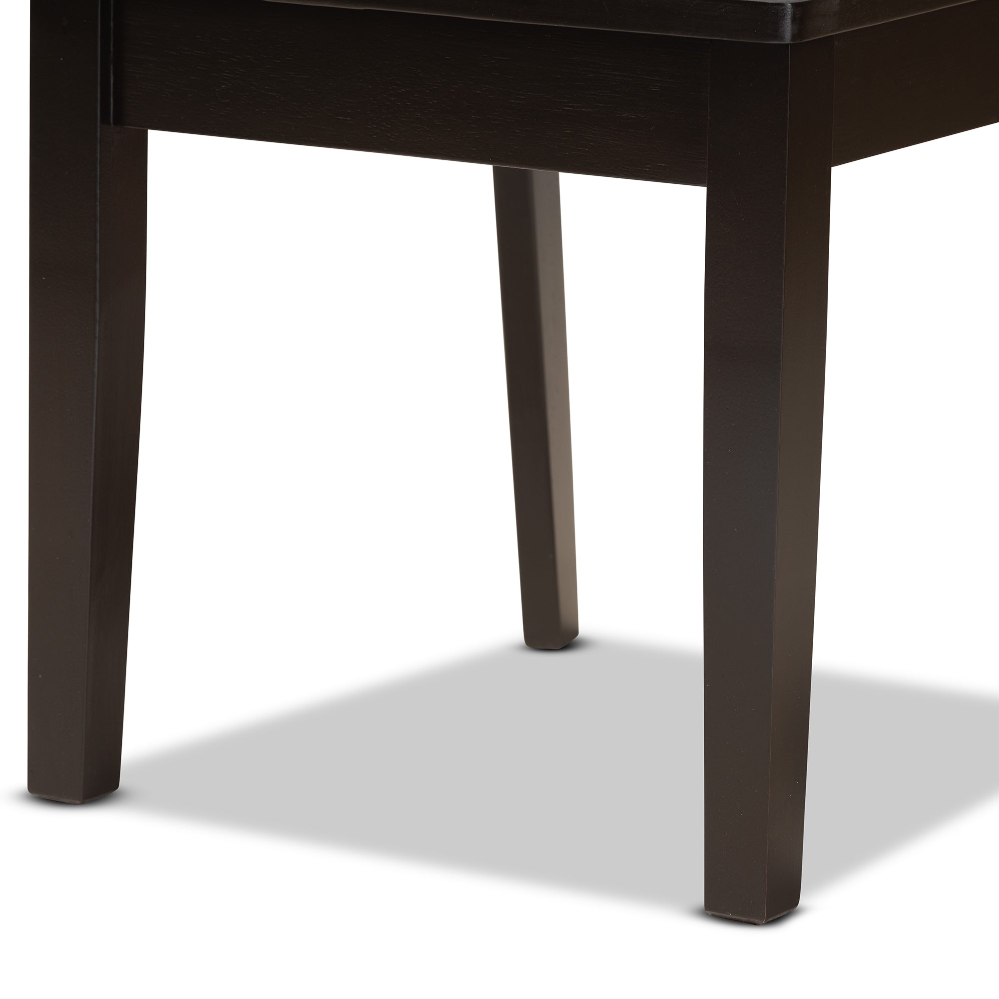 Baxton Studio Ela Modern and Contemporary Dark Brown Finished Wood 7-Piece Dining Set