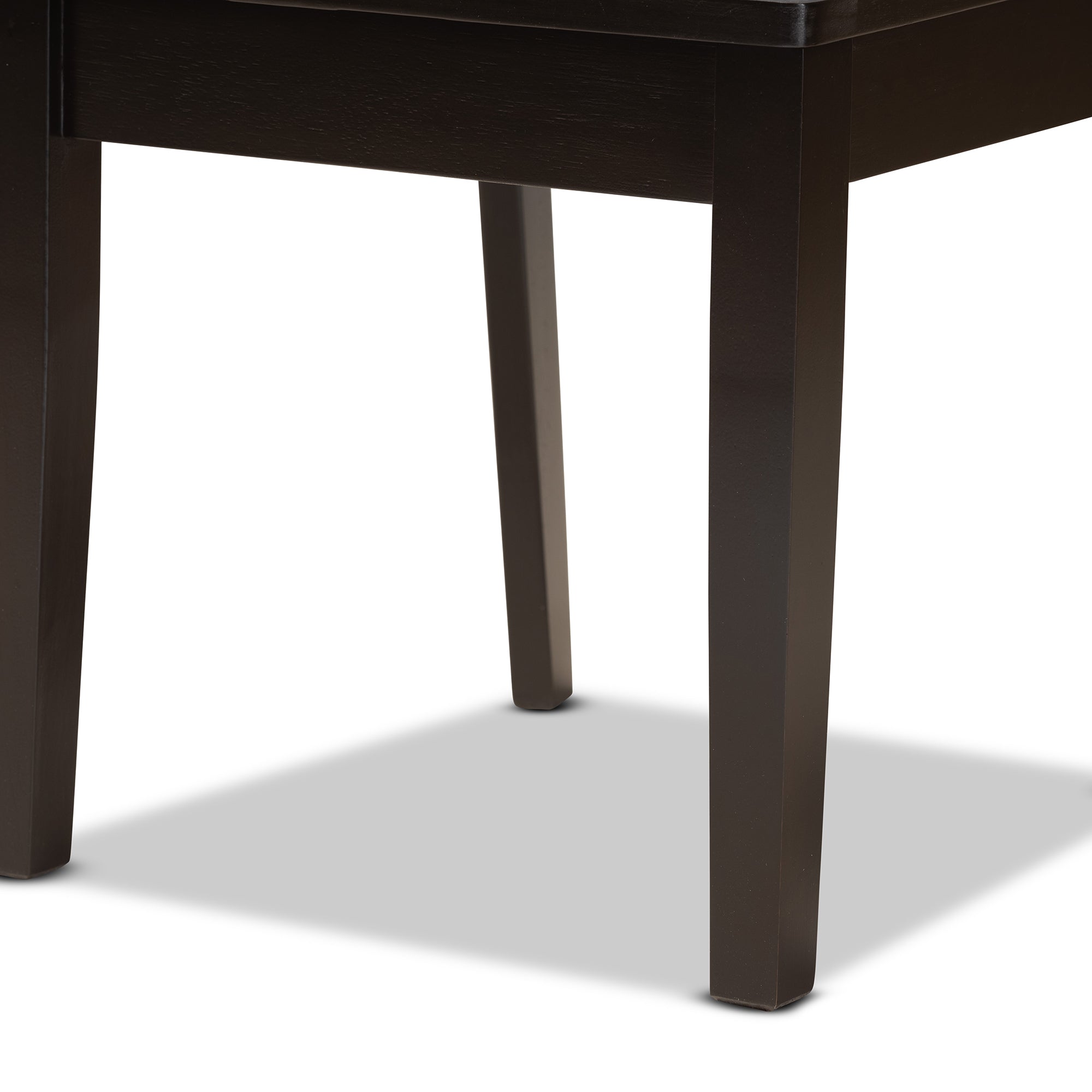 Baxton Studio Caron Modern and Contemporary Transitional Dark Brown Finished Wood 2-Piece Dining Chair Set
