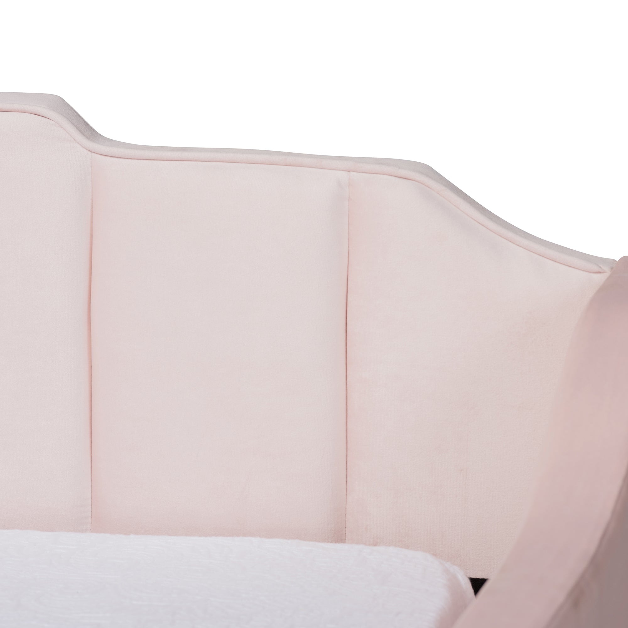 Baxton Studio Lennon Modern and Contemporary Pink Velvet Fabric Upholstered Twin Size Daybed with Trundle