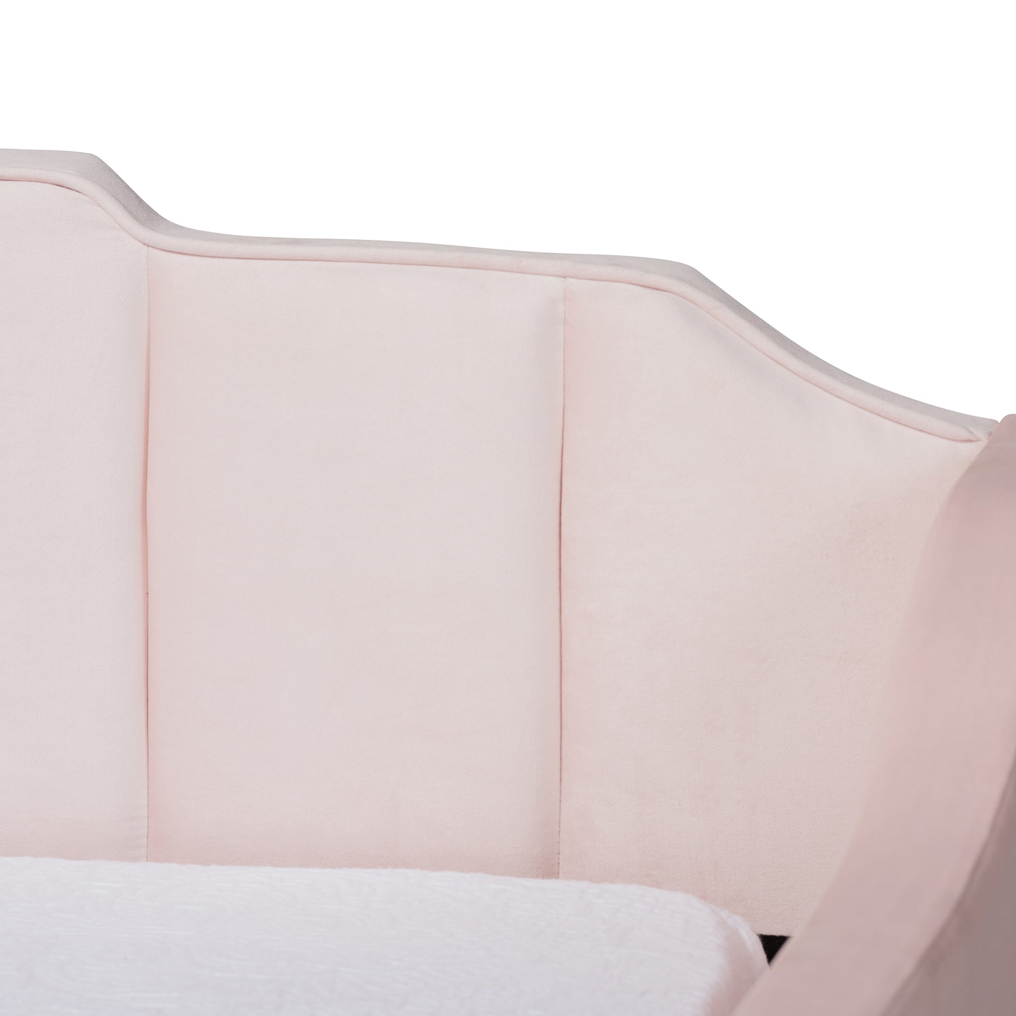 Baxton Studio Lennon Modern and Contemporary Pink Velvet Fabric Upholstered Full Size Daybed with Trundle
