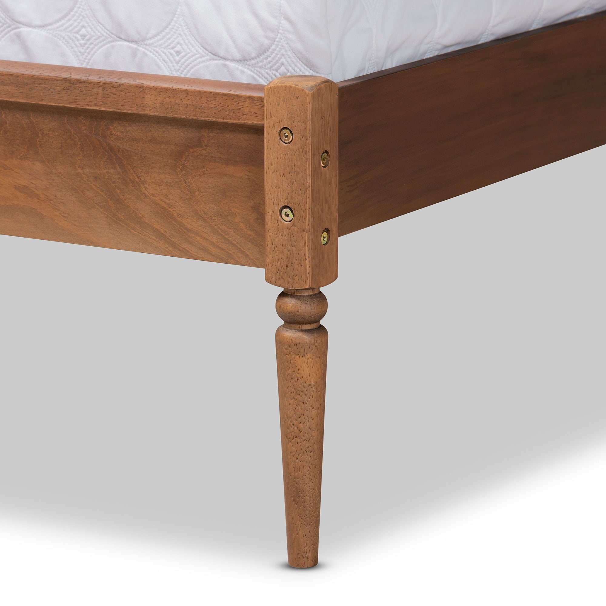 Baxton Studio Neilan Modern and Contemporary Walnut Brown Finished Wood Full Size Platform Bed