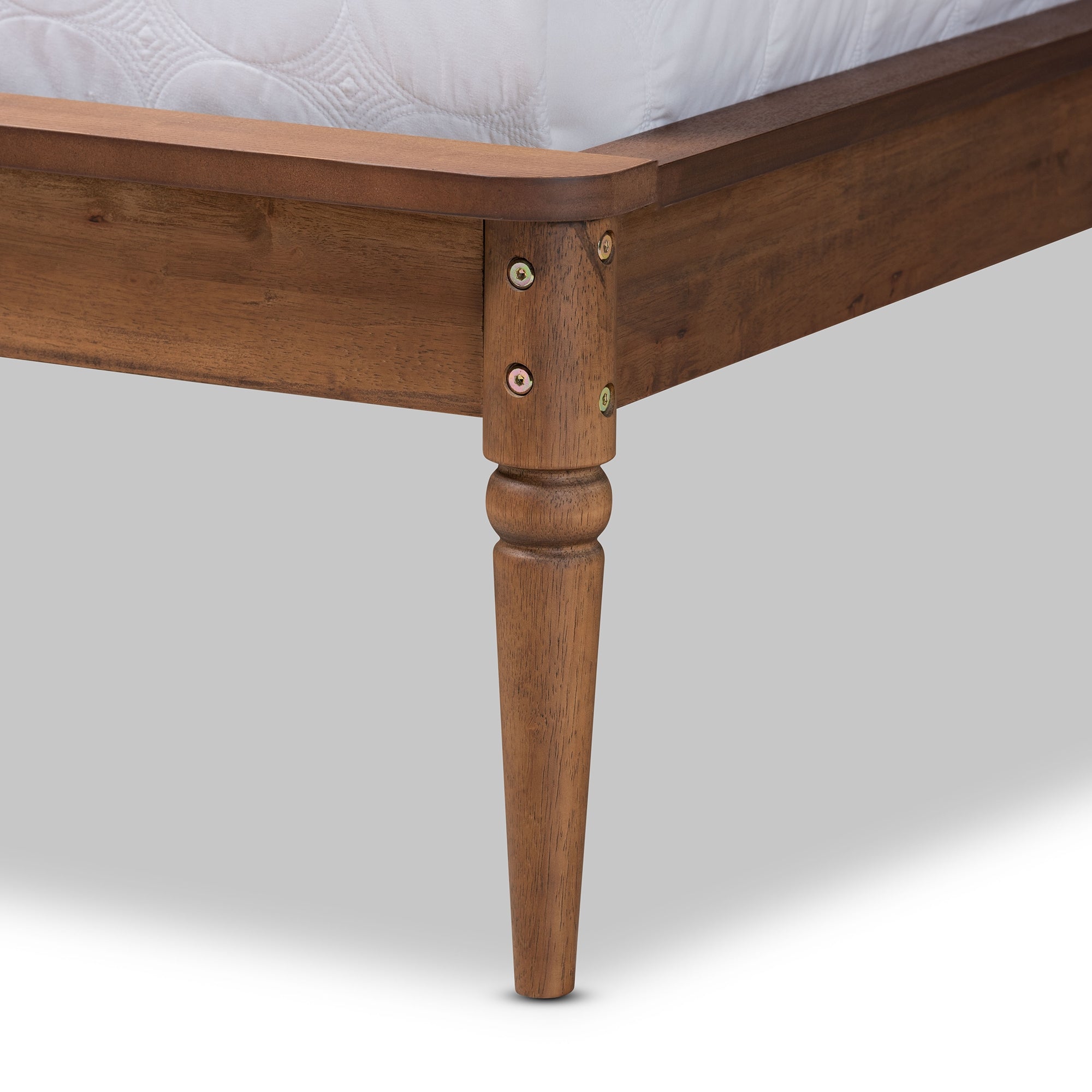 Baxton Studio Abel Classic and Traditional Transitional Walnut Brown Finished Wood Full Size Platform Bed