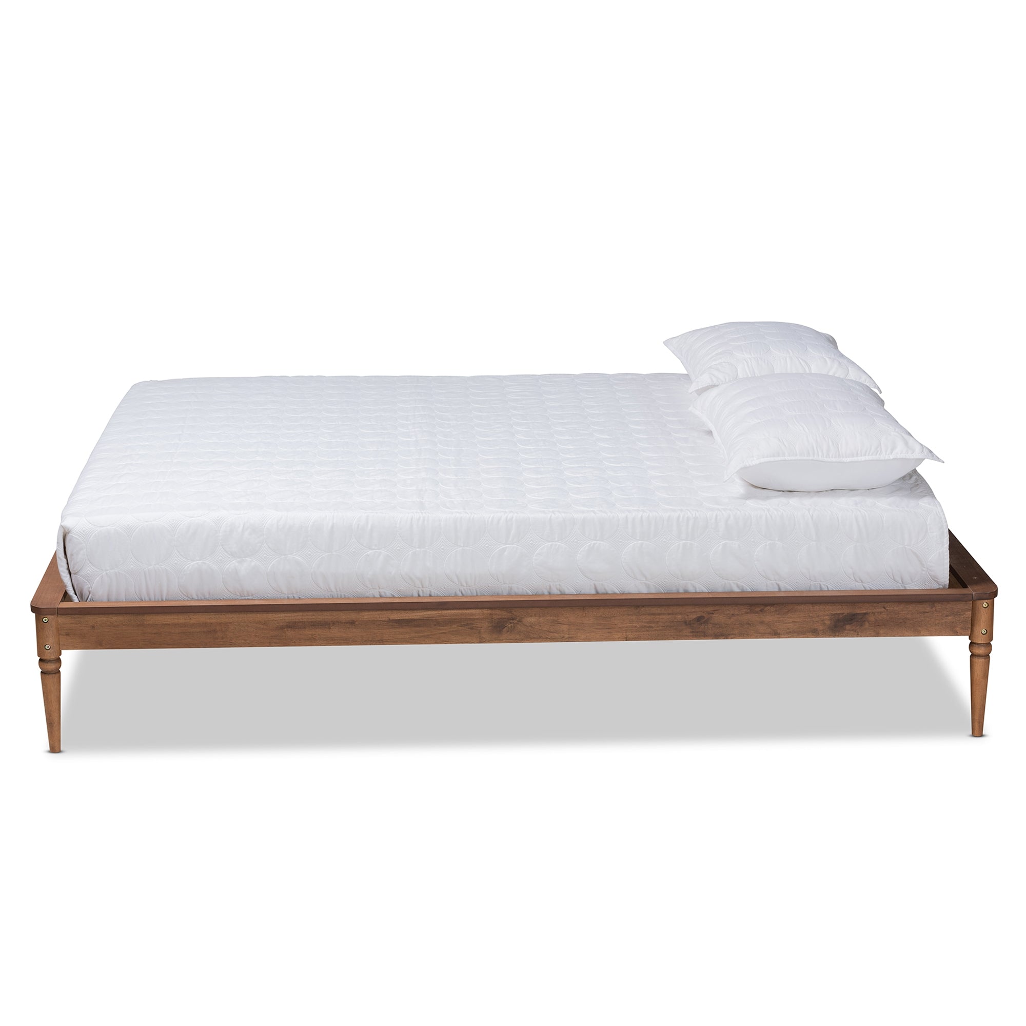 Baxton Studio Tallis Classic and Traditional Walnut Brown Finished Wood Queen Size Bed Frame
