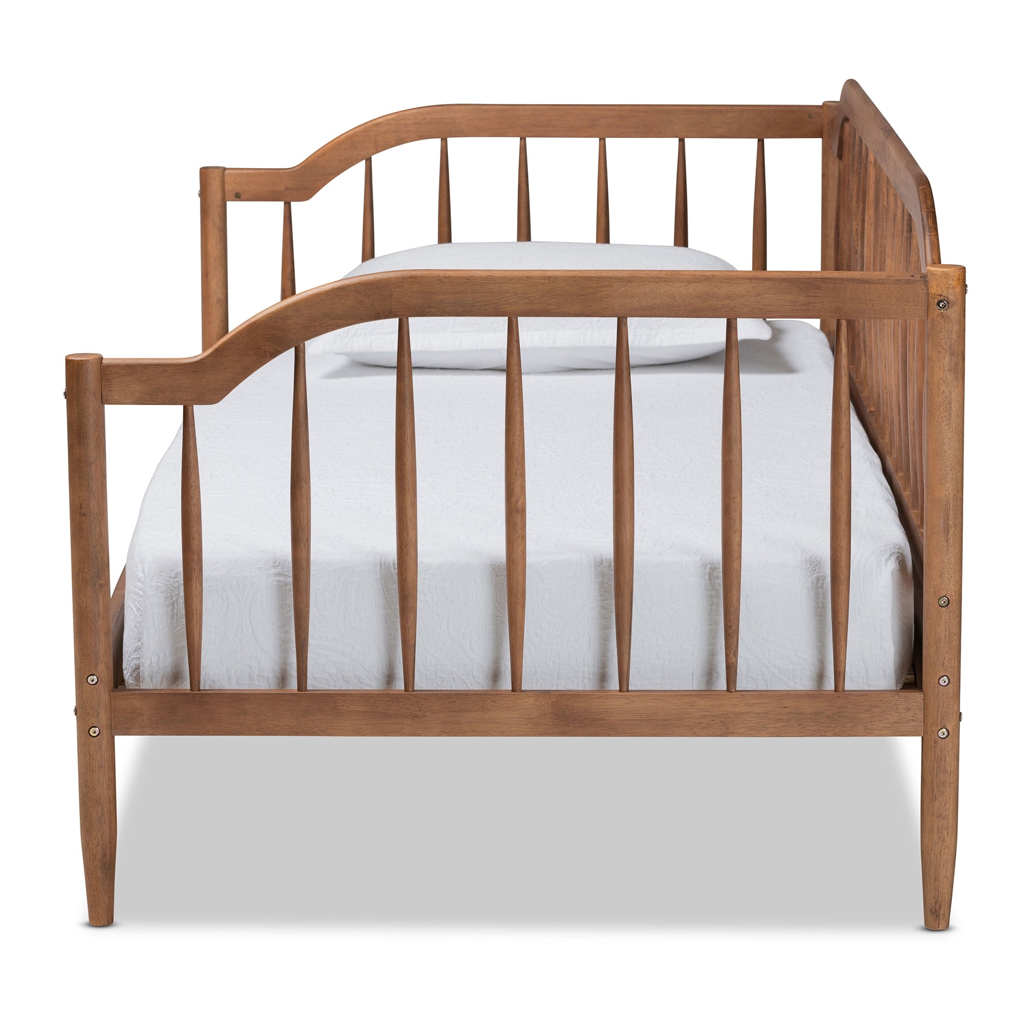 Baxton Studio Parson Classic Mid-Century Modern Walnut Brown Finished Wood Twin Size Daybed