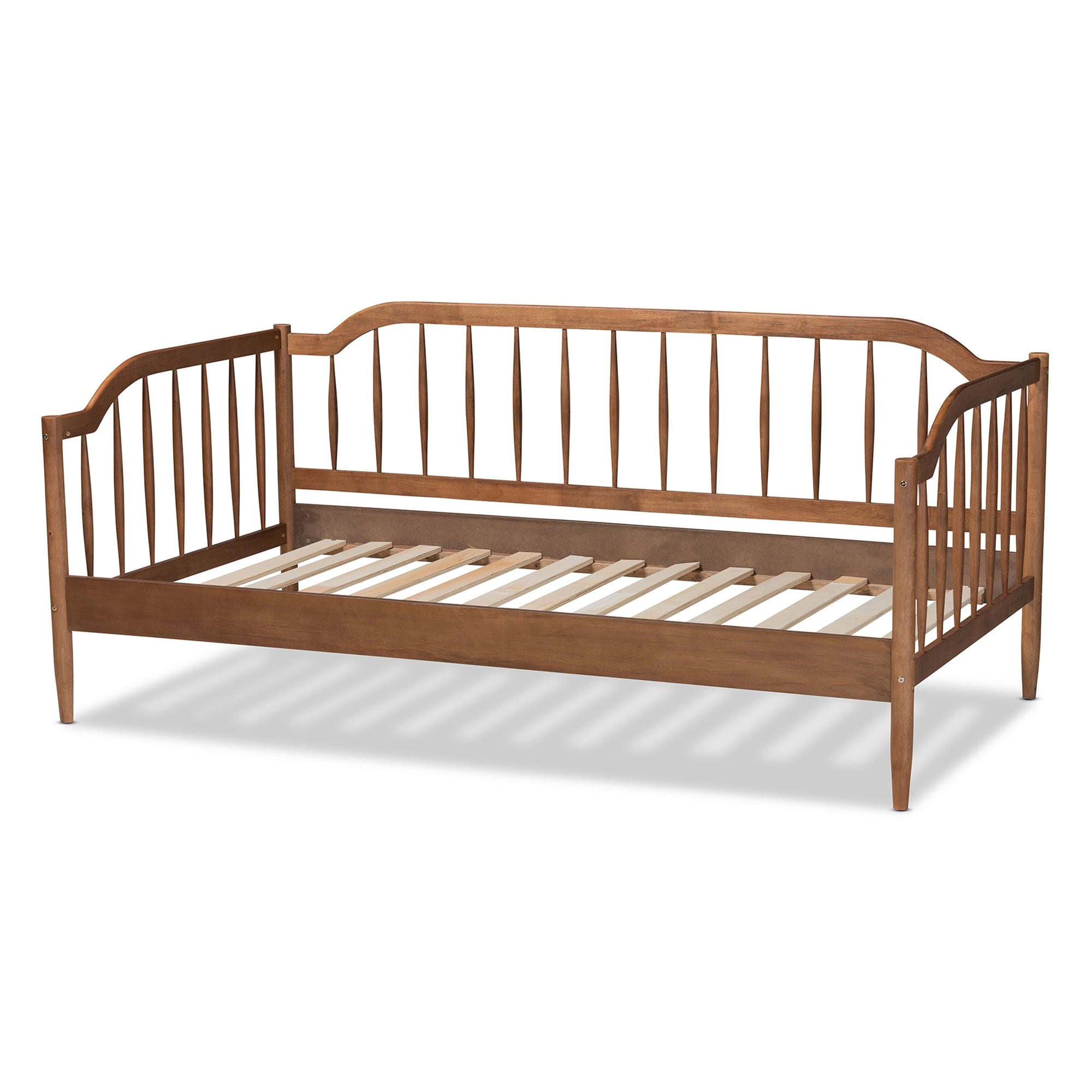 Baxton Studio Parson Classic Mid-Century Modern Walnut Brown Finished Wood Twin Size Daybed