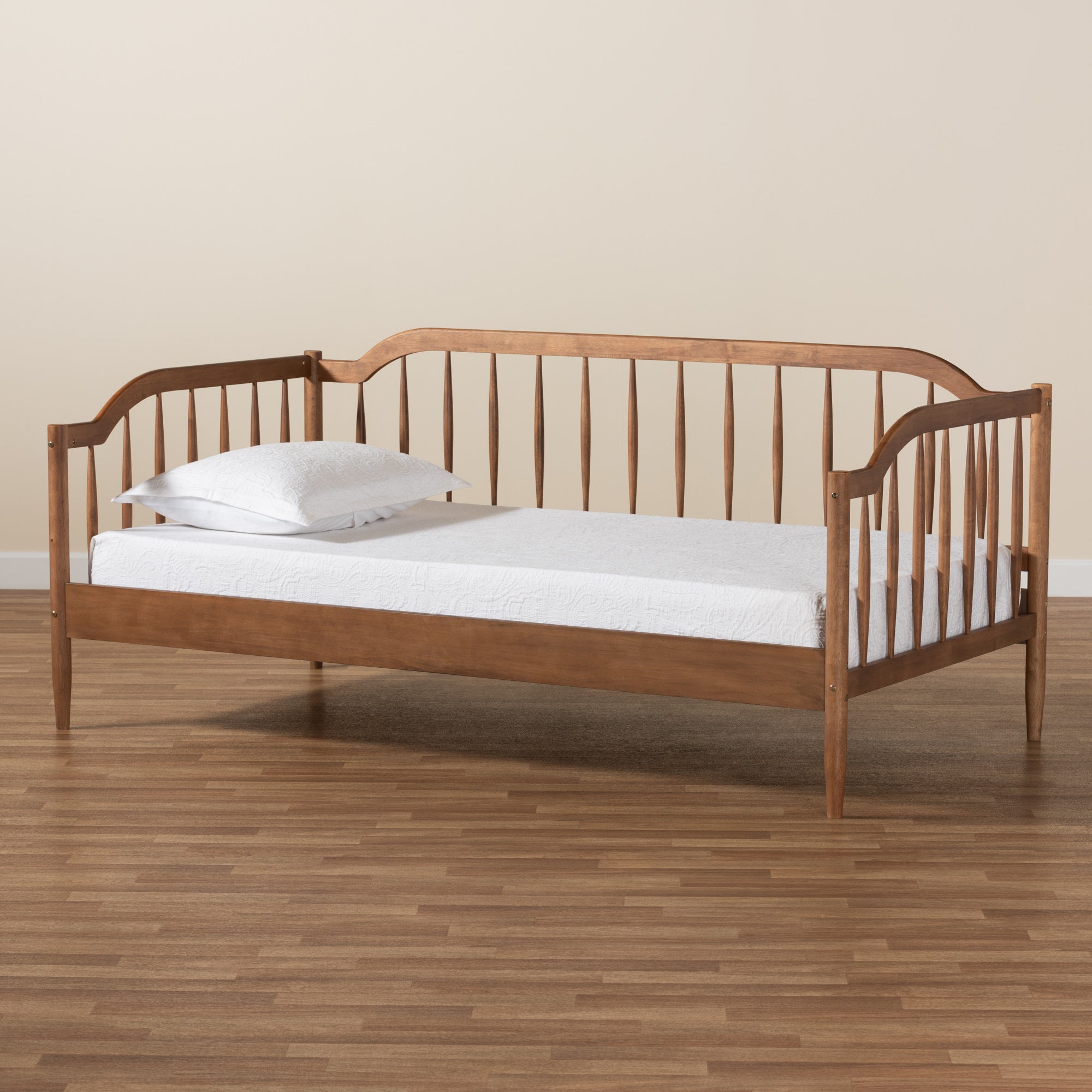 Baxton Studio Parson Classic Mid-Century Modern Walnut Brown Finished Wood Twin Size Daybed