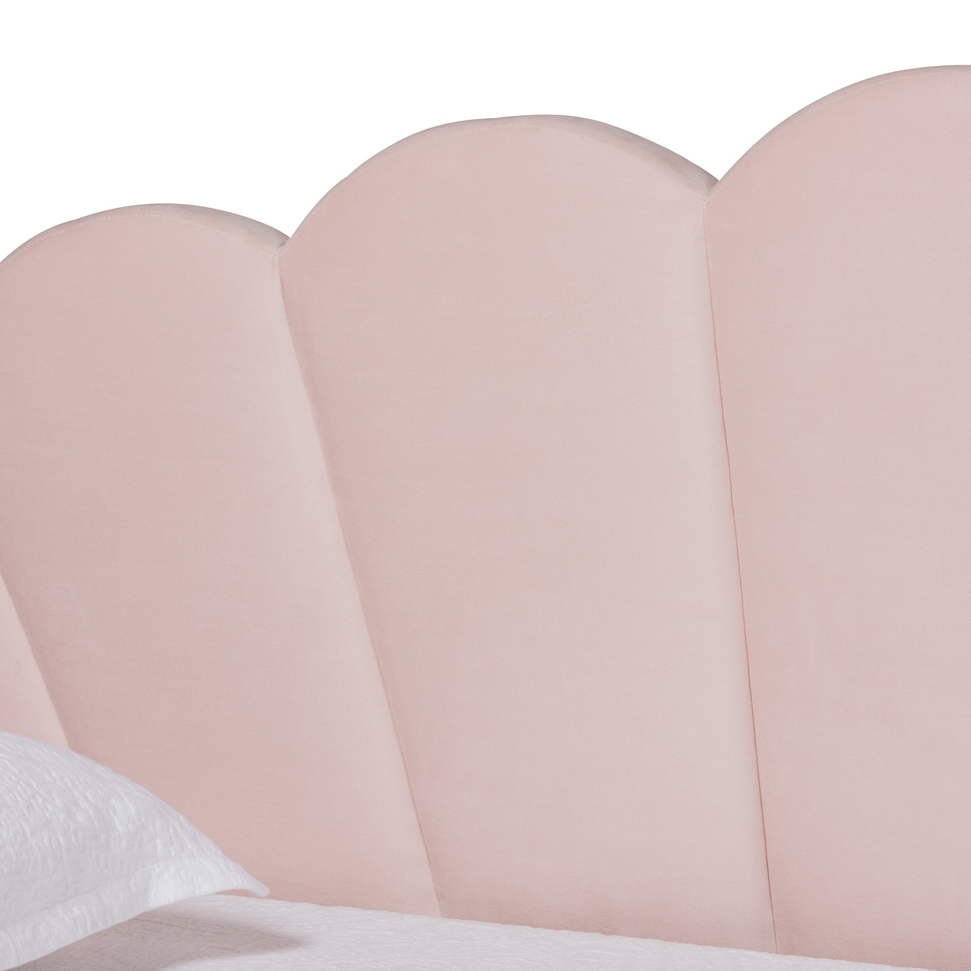 Baxton Studio Timila Modern and Contemporary Light Pink Velvet Fabric Upholstered Twin Size Daybed with Trundle