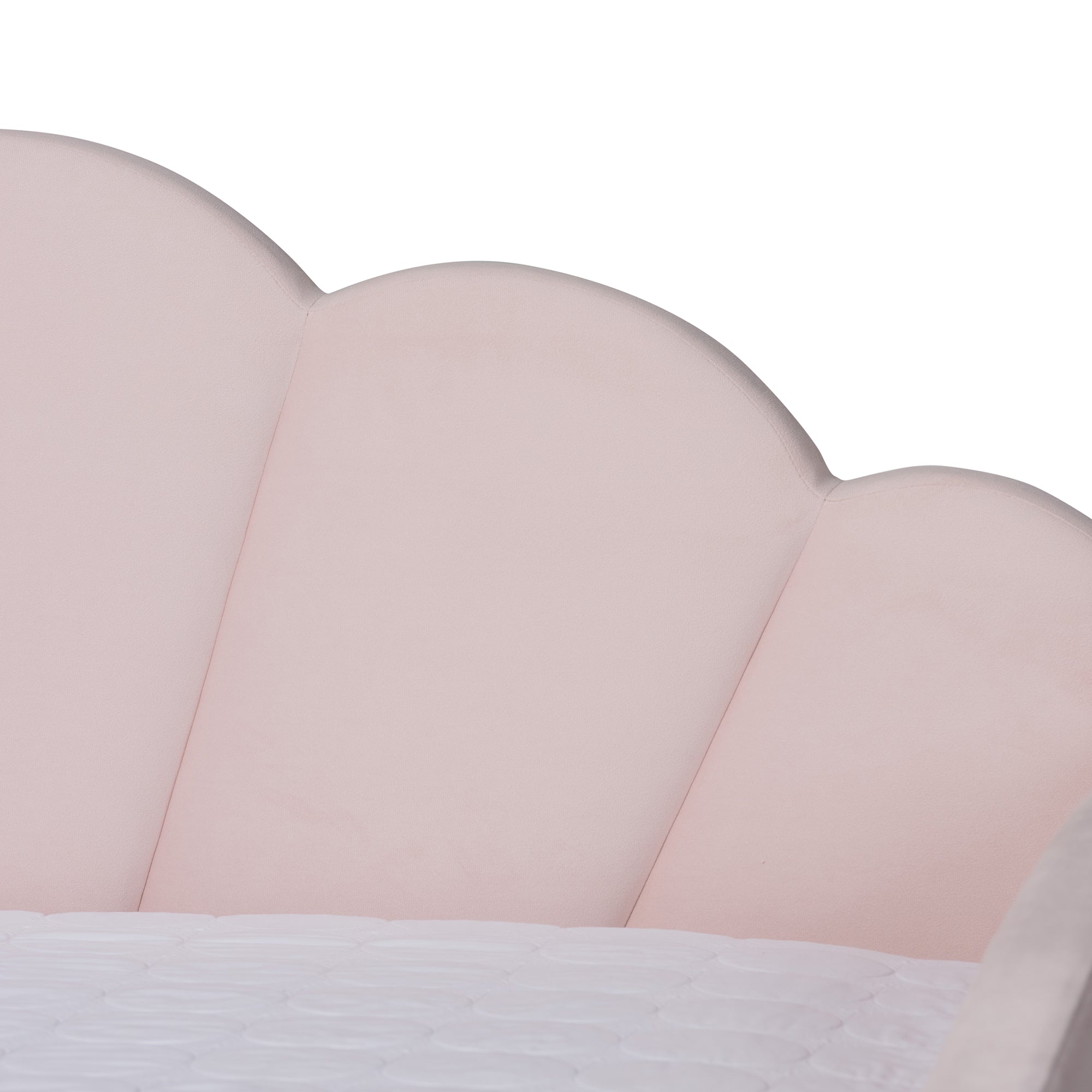 Baxton Studio Timila Modern and Contemporary Light Pink Velvet Fabric Upholstered Queen Size Daybed with Trundle