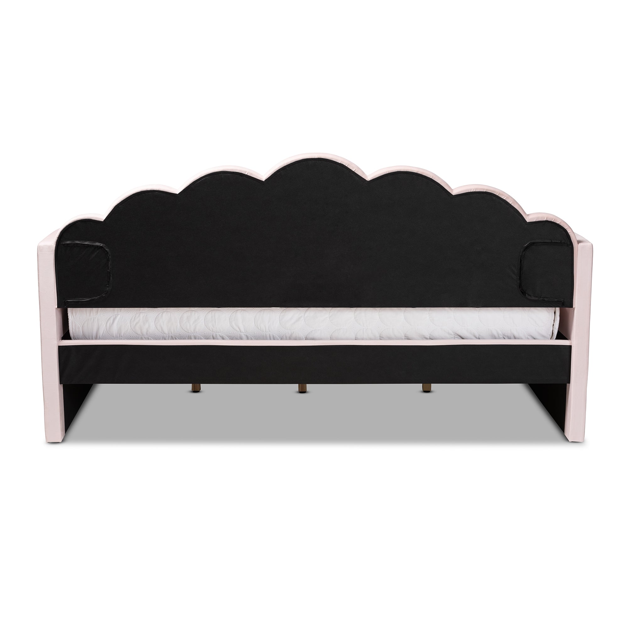 Baxton Studio Timila Modern and Contemporary Light Pink Velvet Fabric Upholstered Queen Size Daybed