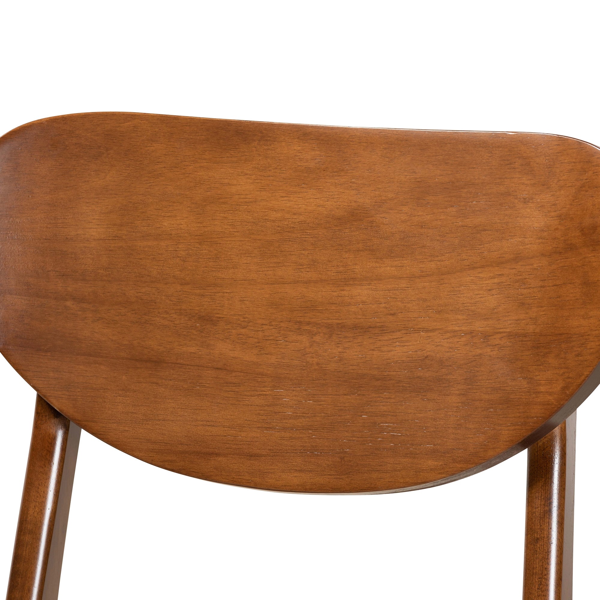 Baxton Studio Katya Mid-Century Modern Grey Fabric Upholstered and Walnut Brown Finished Wood 2-Piece Dining Chair Set