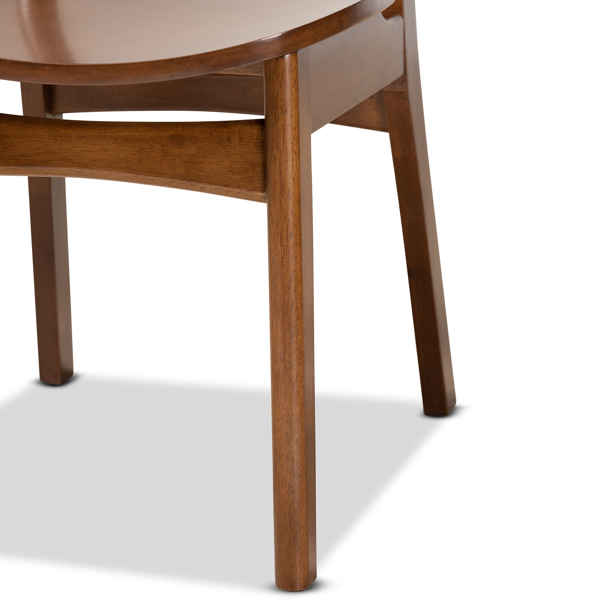 Baxton Studio Katya Mid-Century Modern Walnut Brown Finished Wood 5-Piece Dining Set