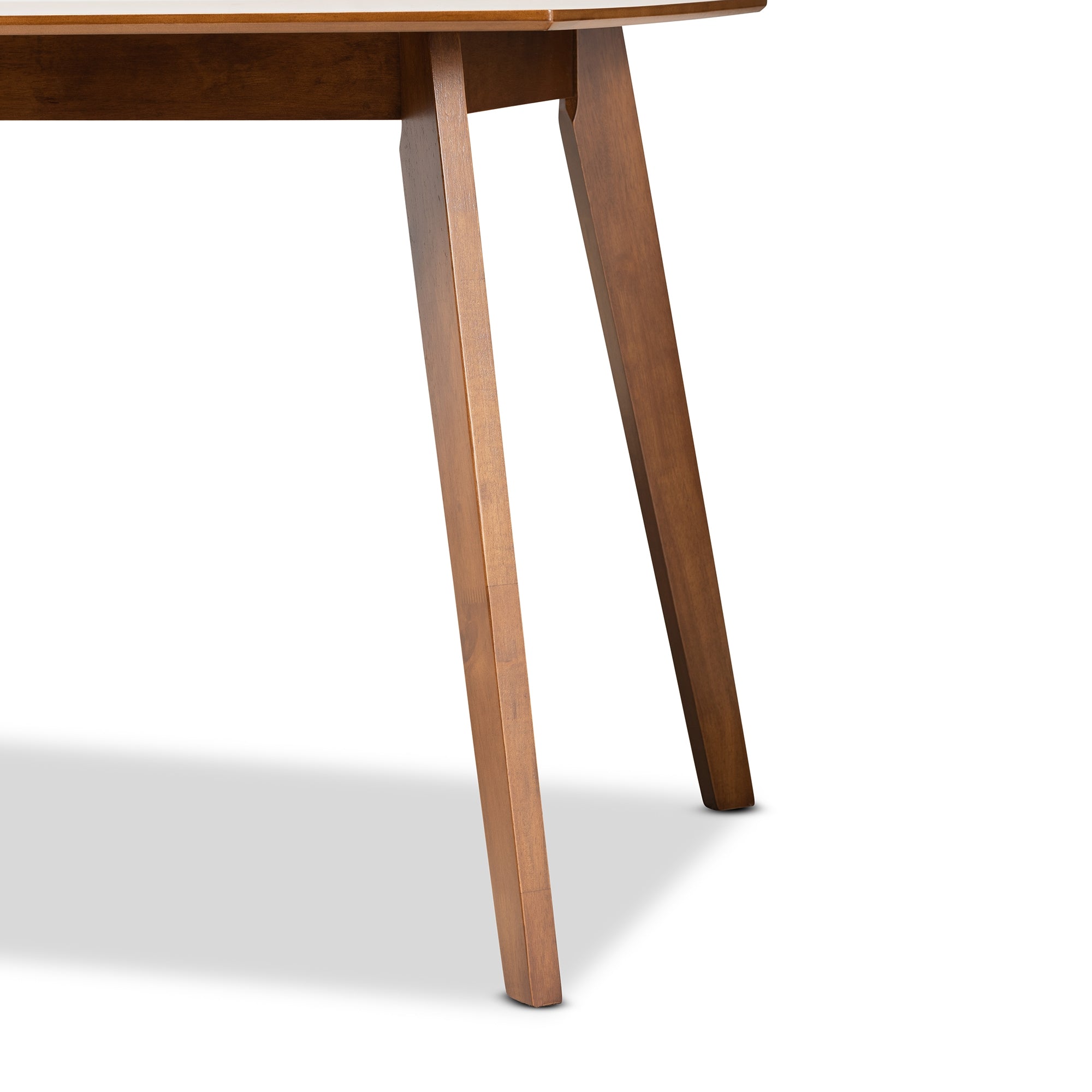 Baxton Studio Maila Mid-Century Modern Transitional Walnut Brown Finished Wood Dining Table