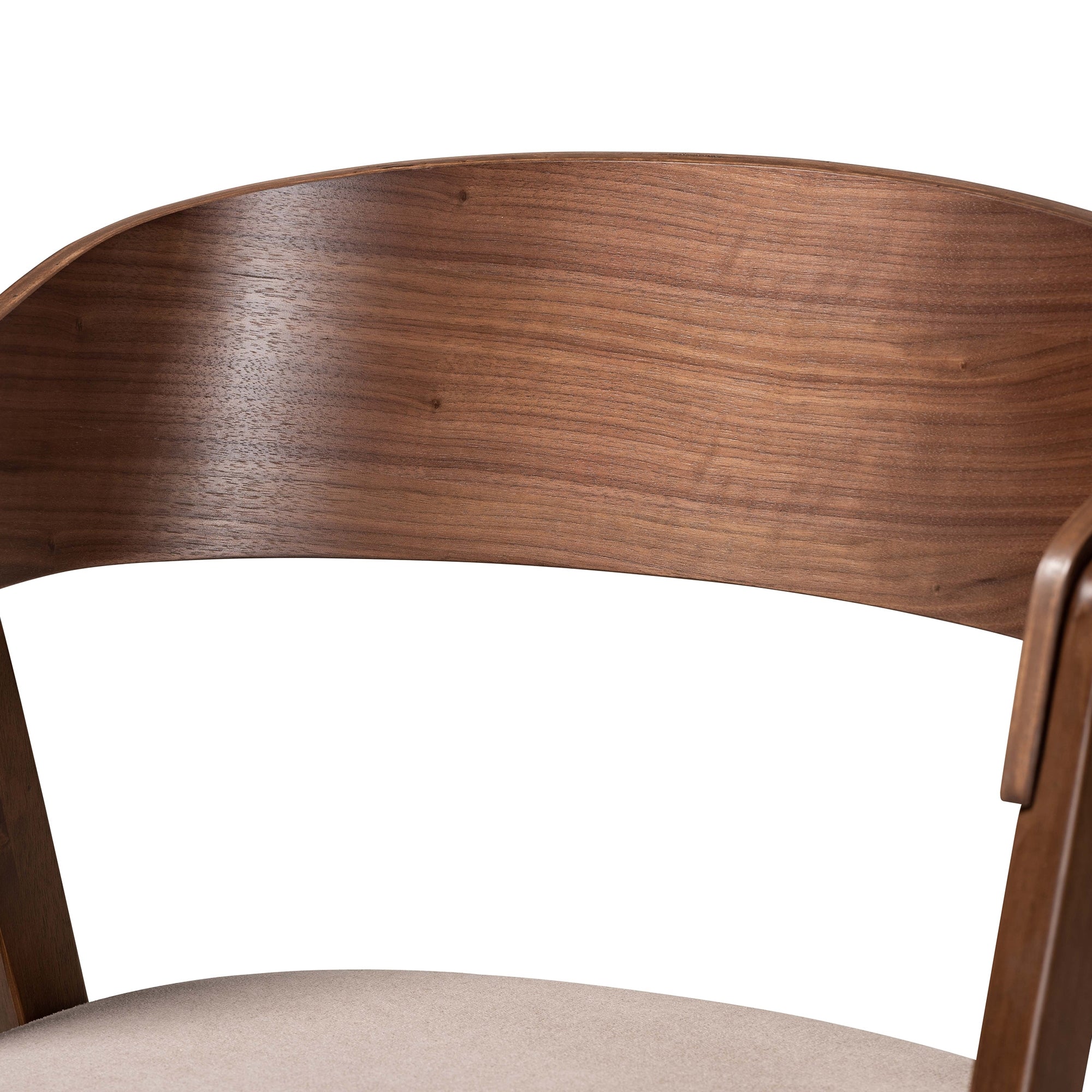 Baxton Studio Danton Mid-Century Modern Beige Fabric Upholstered and Walnut Brown Finished Wood 5-Piece Dining Set