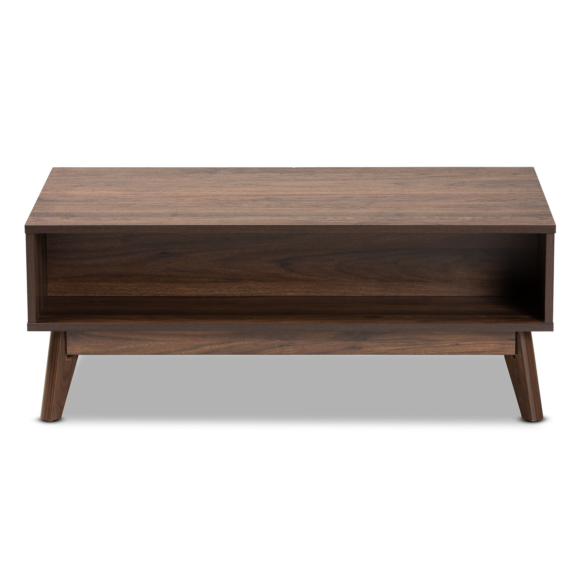 Baxton Studio Hartman Mid-Century Modern Walnut Brown Finished Wood Coffee Table