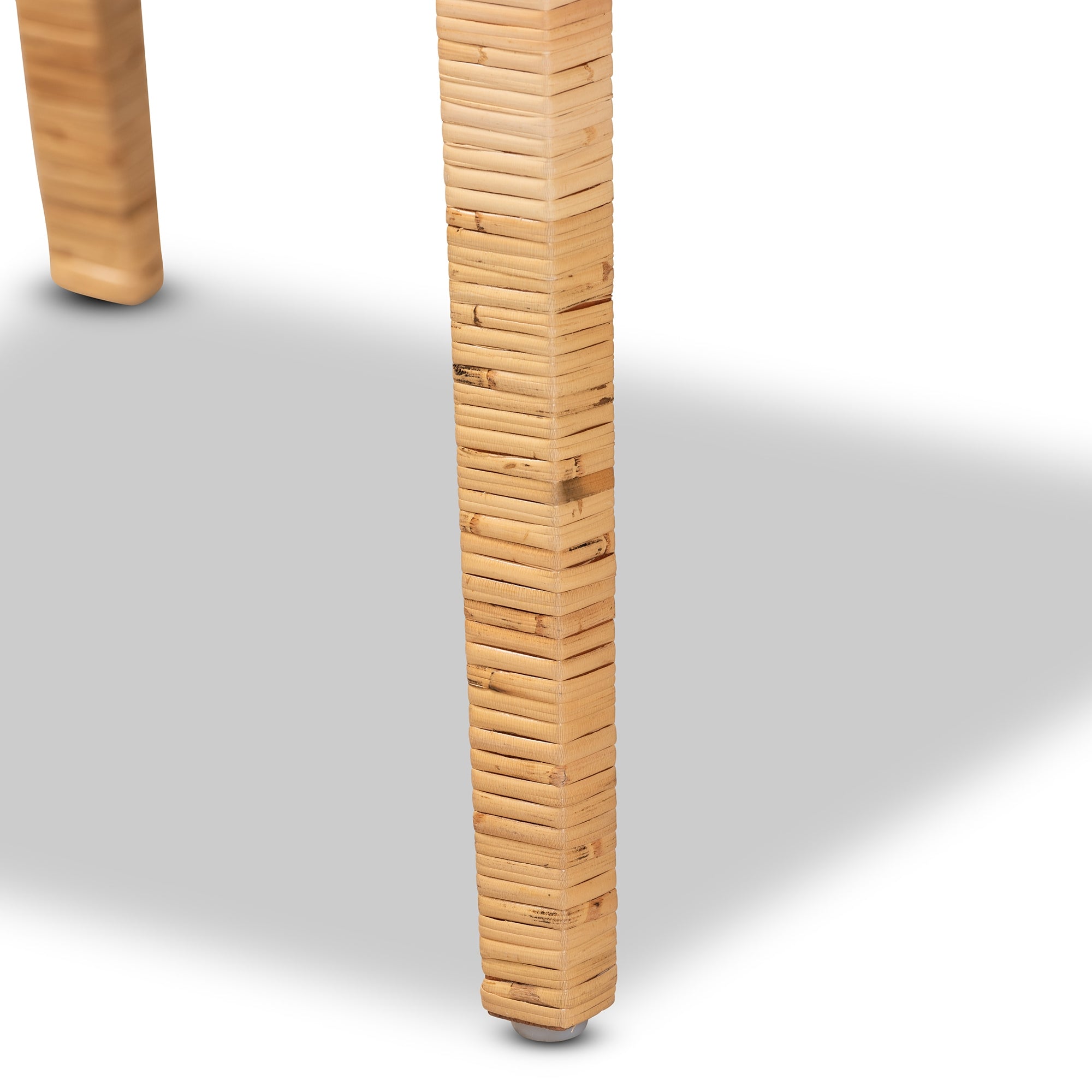 bali & pari Karis Modern and Contemporary Natural Finished Wood and Rattan Dining Chair