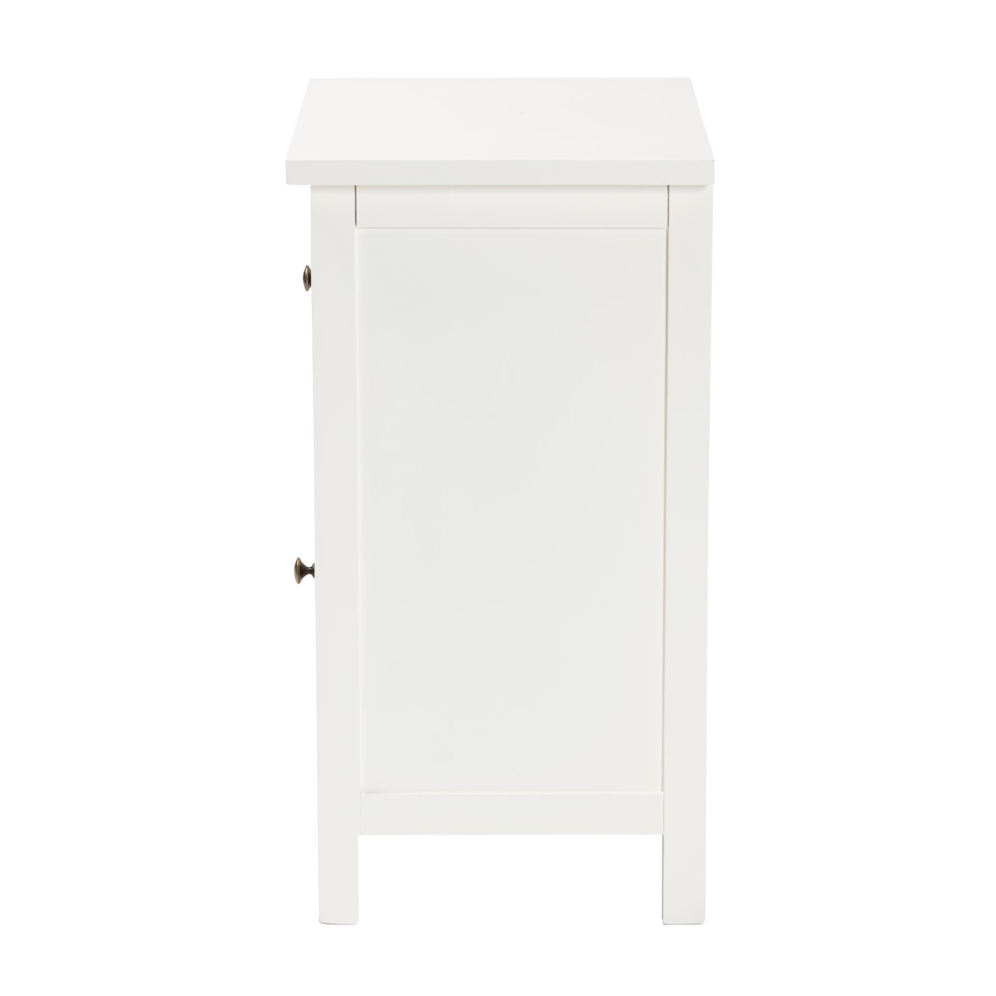 Baxton Studio Lambert Classic and Traditional White Finished Wood 1-Drawer End Table