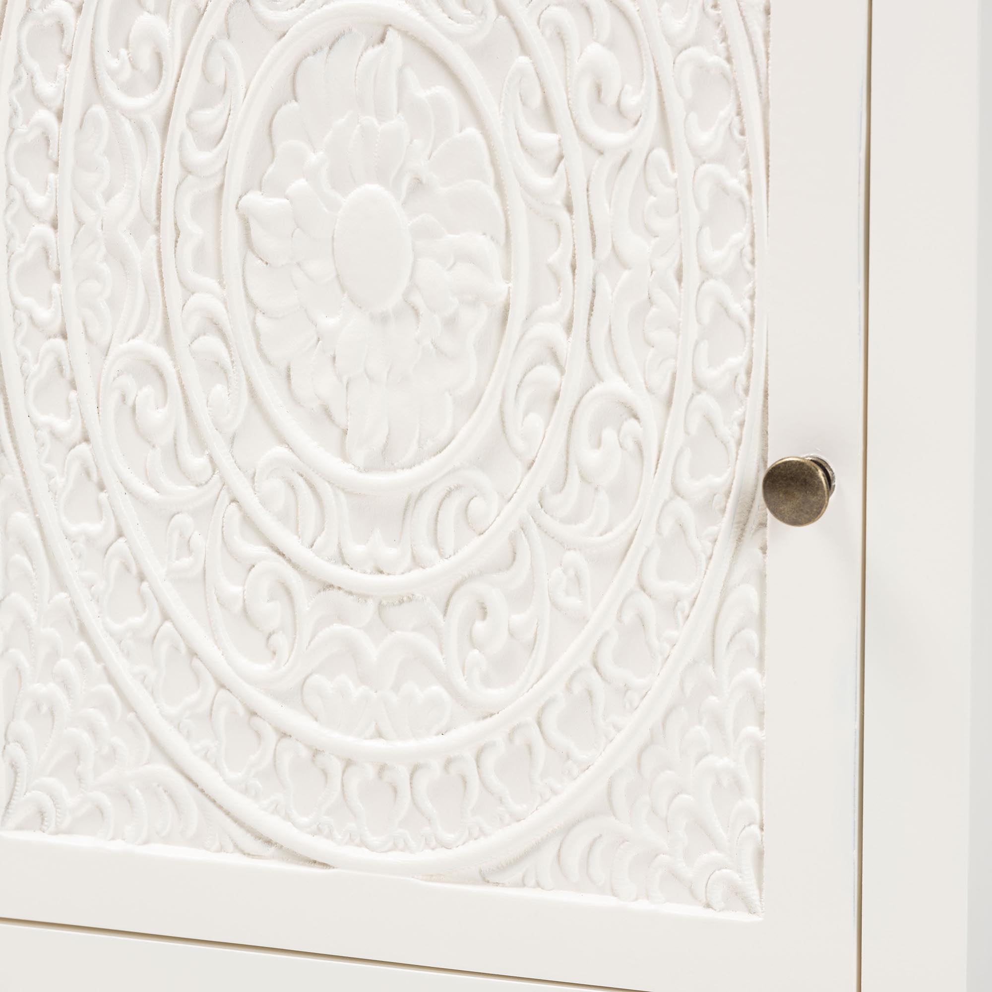 Baxton Studio Lambert Classic and Traditional White Finished Wood 1-Drawer End Table