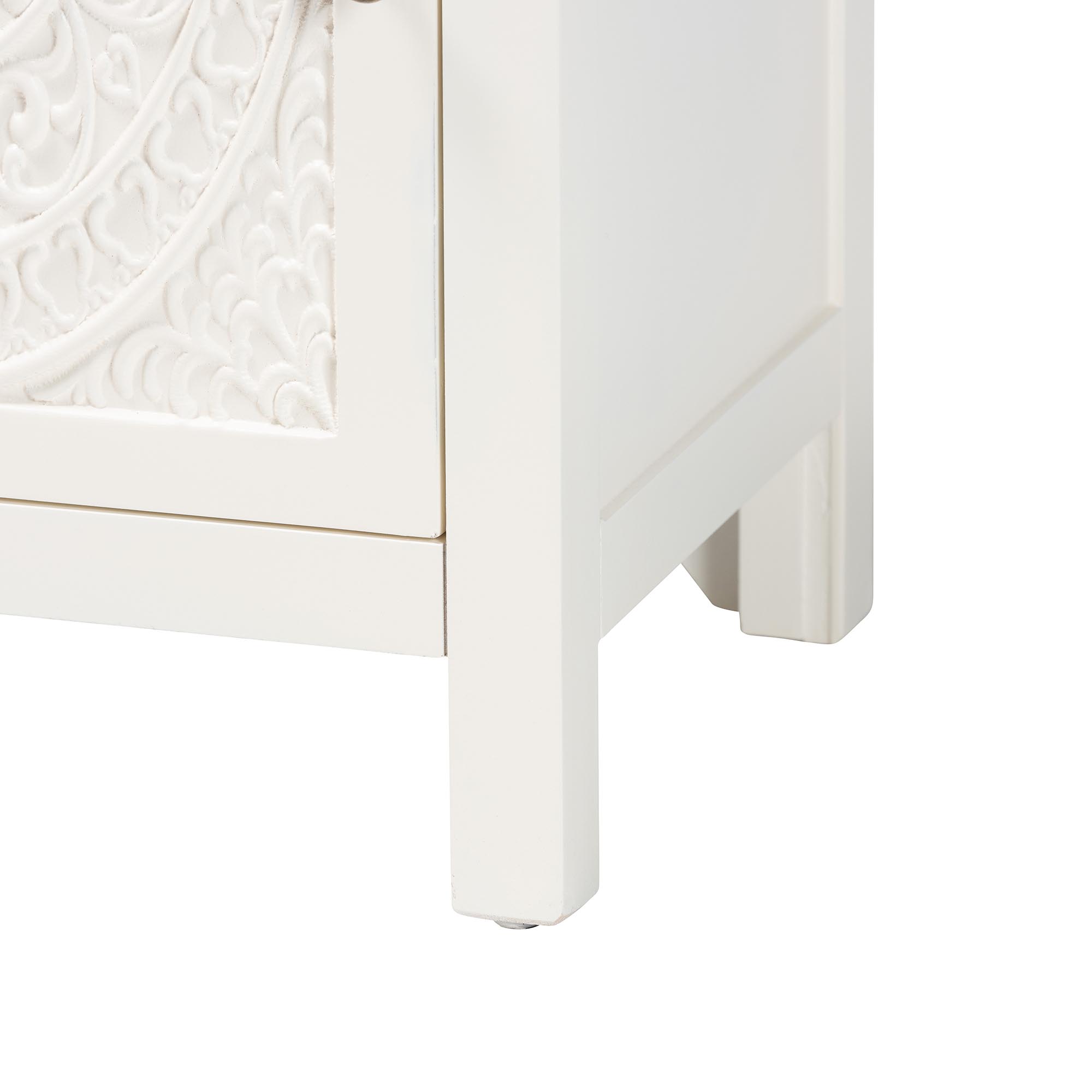 Baxton Studio Lambert Classic and Traditional White Finished Wood 1-Drawer End Table