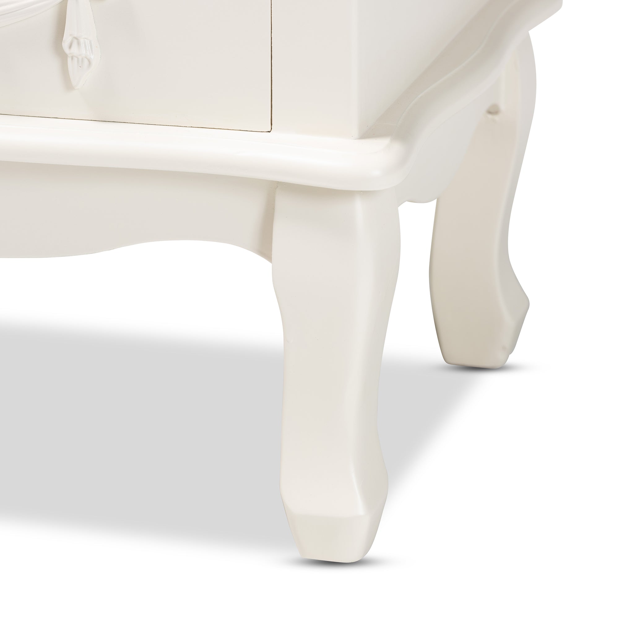 Baxton Studio Callen Classic and Traditional White Finished Wood 3-Drawer End Table