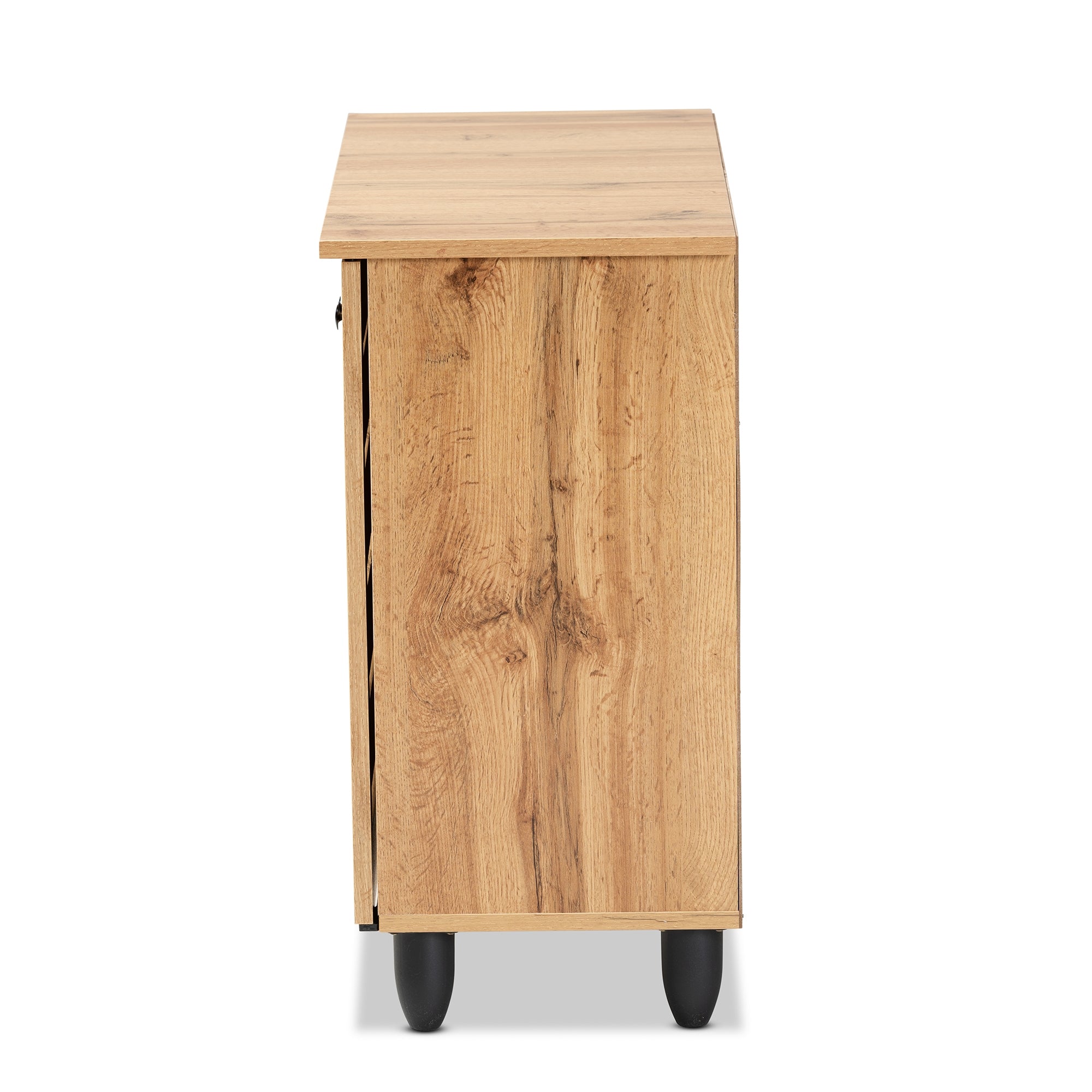 Baxton Studio Gisela Modern and Contemporary Oak Brown Finished Wood 2-Door Shoe Storage Cabinet
