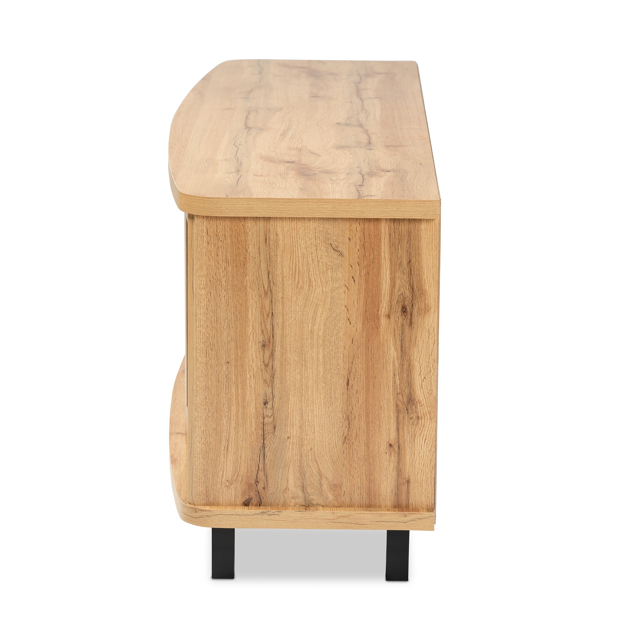 Baxton Studio Walda Modern and Contemporary Oak Brown Finished Wood 2-Drawer TV Stand