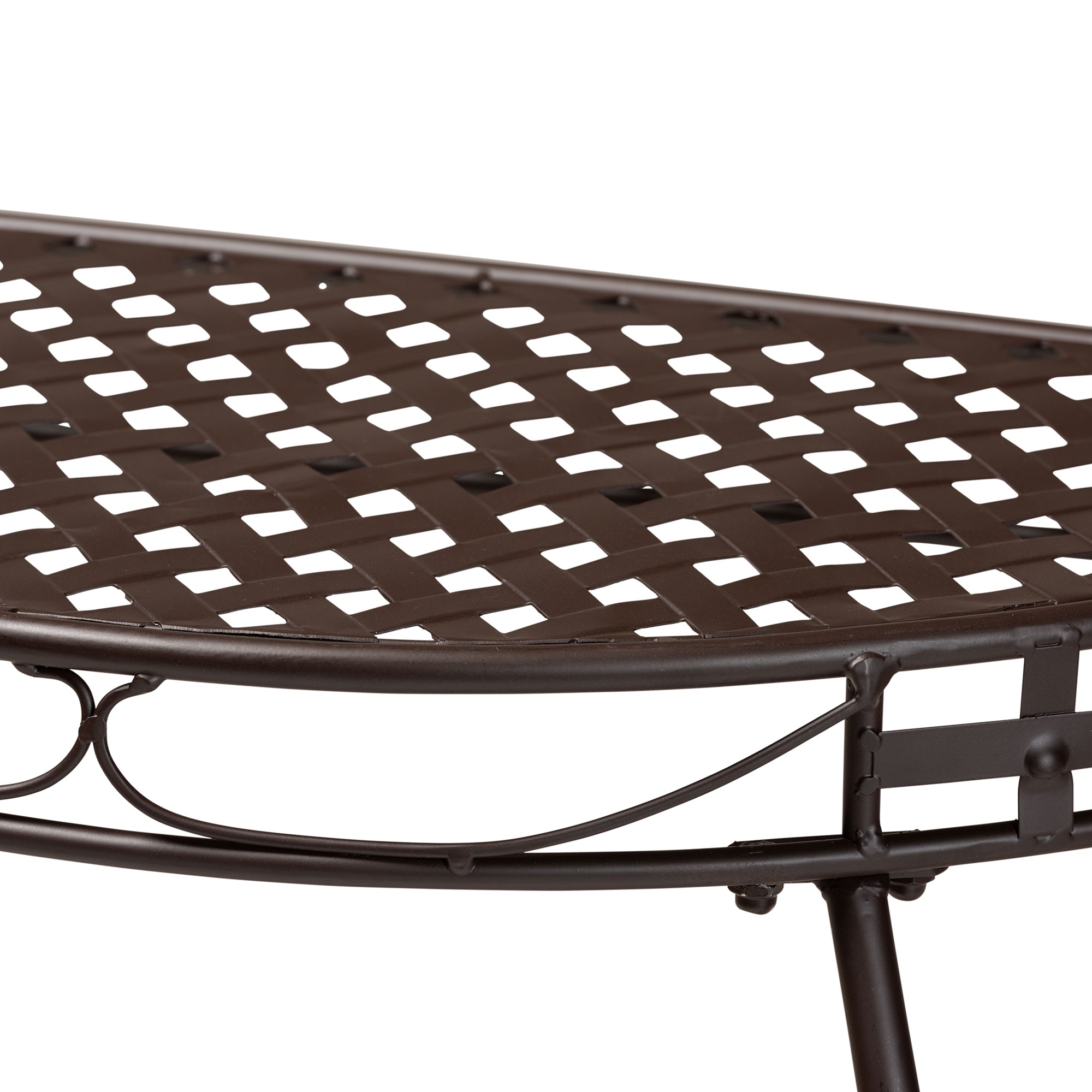 Baxton Studio Laraine Modern and Contemporary Brown Metal Outdoor Console Table