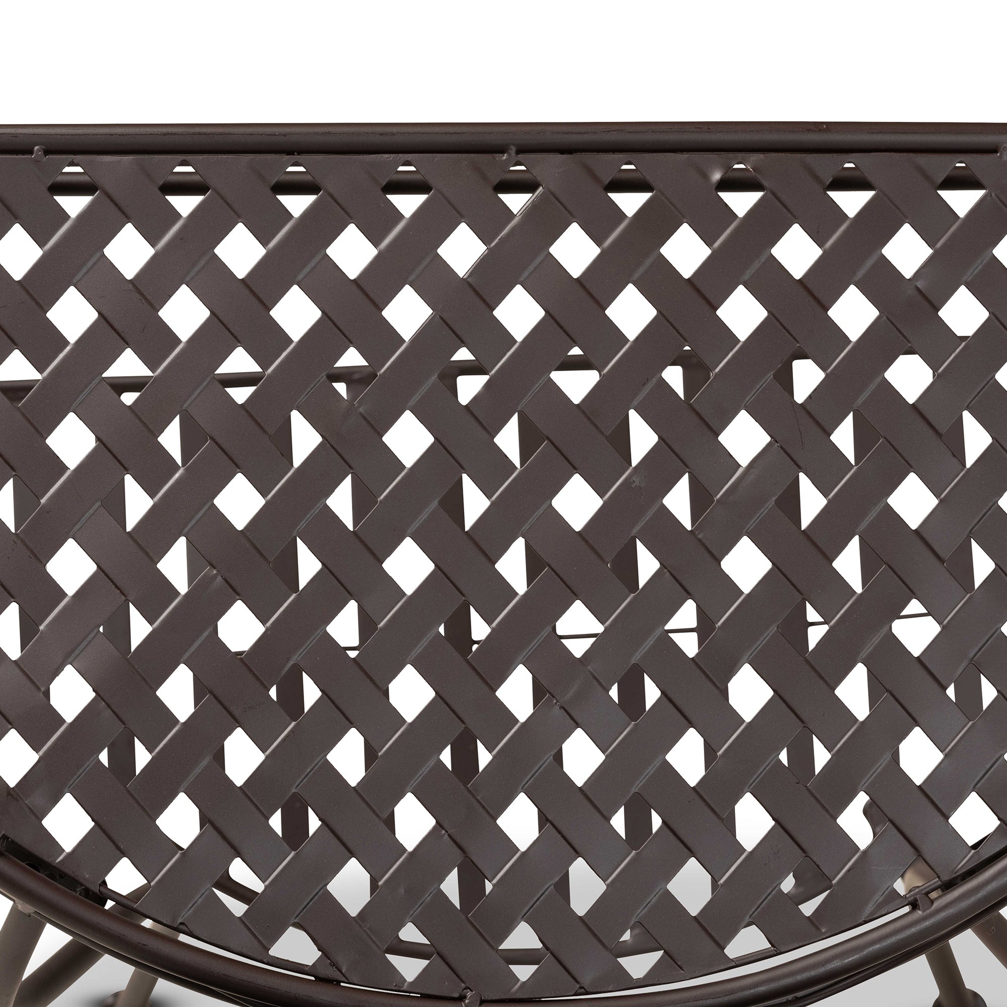 Baxton Studio Laraine Modern and Contemporary Brown Metal Outdoor Console Table