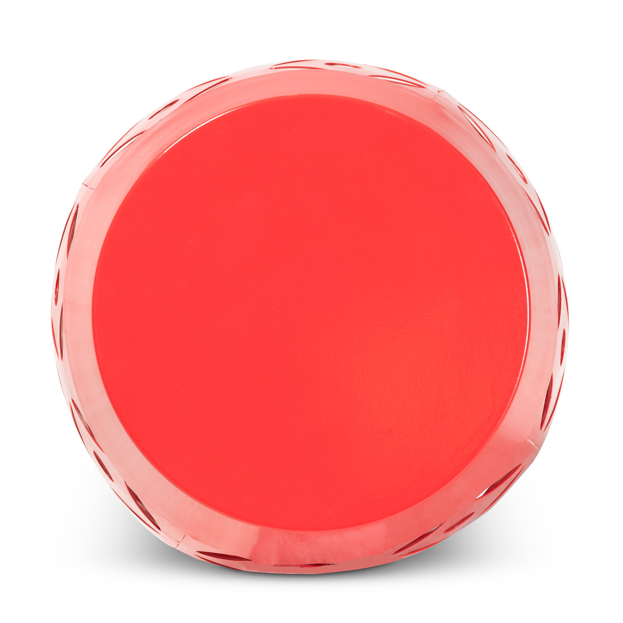 Baxton Studio Hallie Modern and Contemporary Red Finished Metal Outdoor Side Table