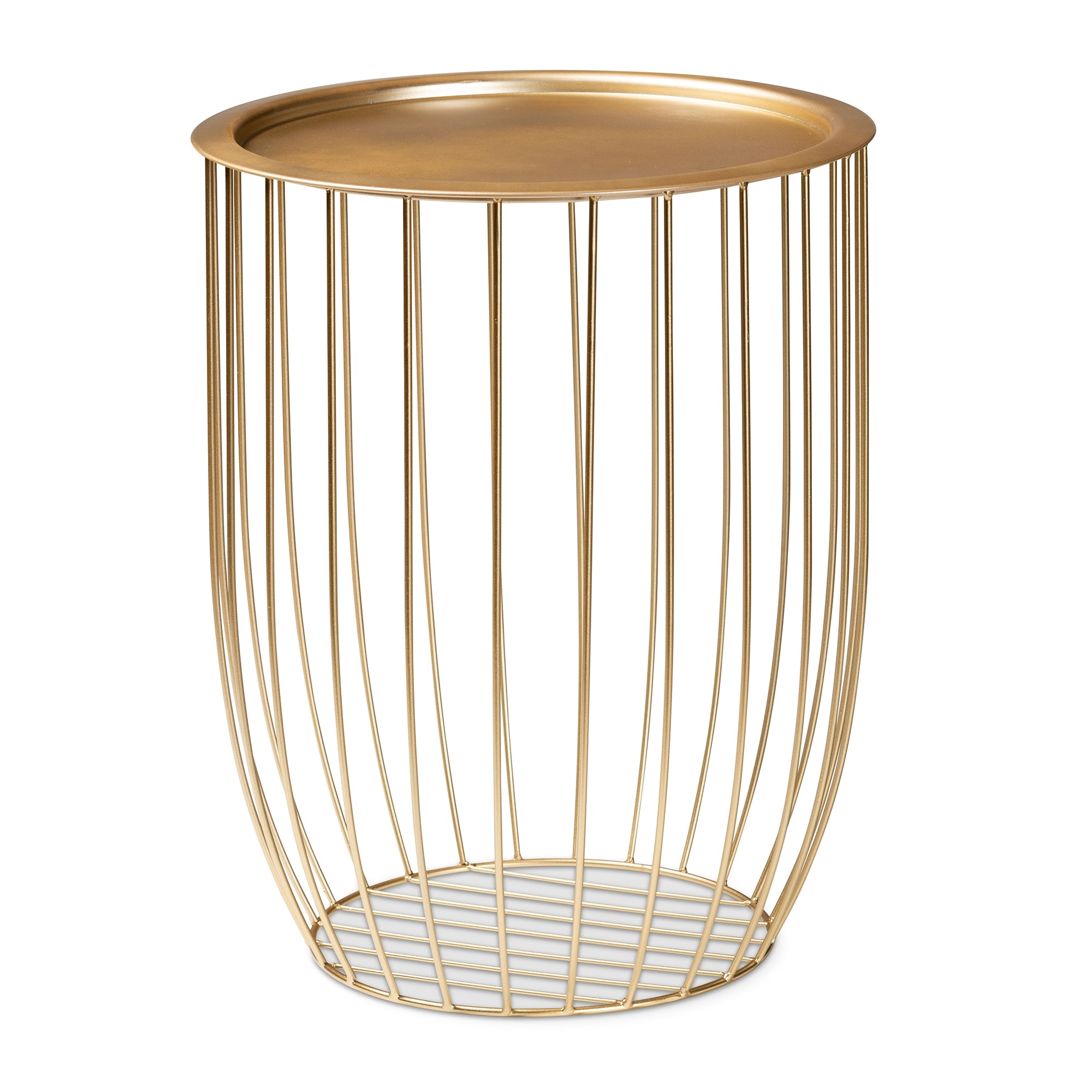 Baxton Studio Mabon Modern and Contemporary Gold Finished Metal End Table