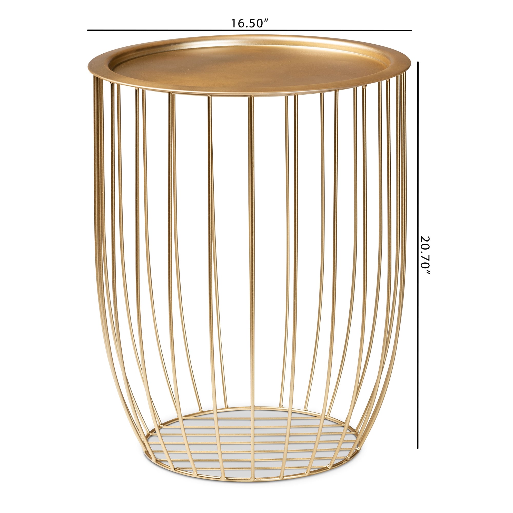 Baxton Studio Mabon Modern and Contemporary Gold Finished Metal End Table