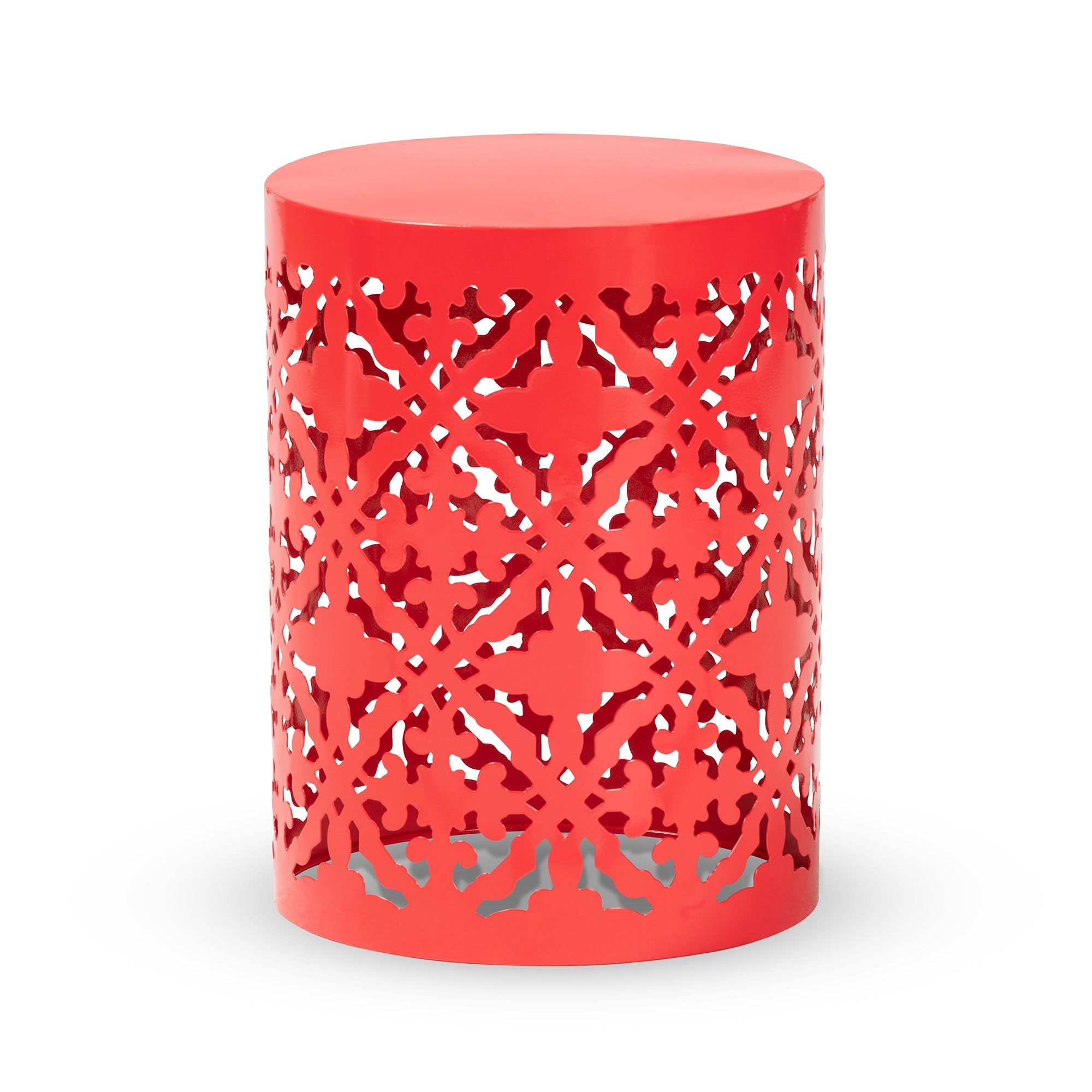 Baxton Studio Jamila Modern and Contemporary Red Finished metal Outdoor Side Table
