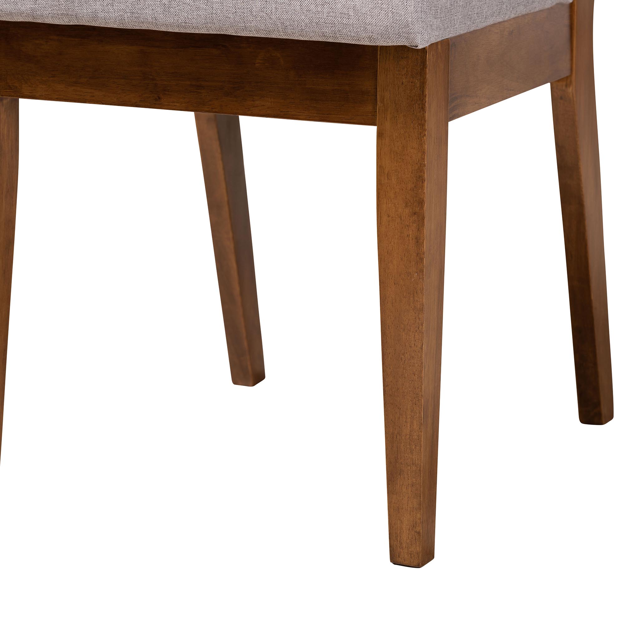 Baxton Studio Ana Modern Grey and Walnut Brown Wood 5-Piece Dining Set