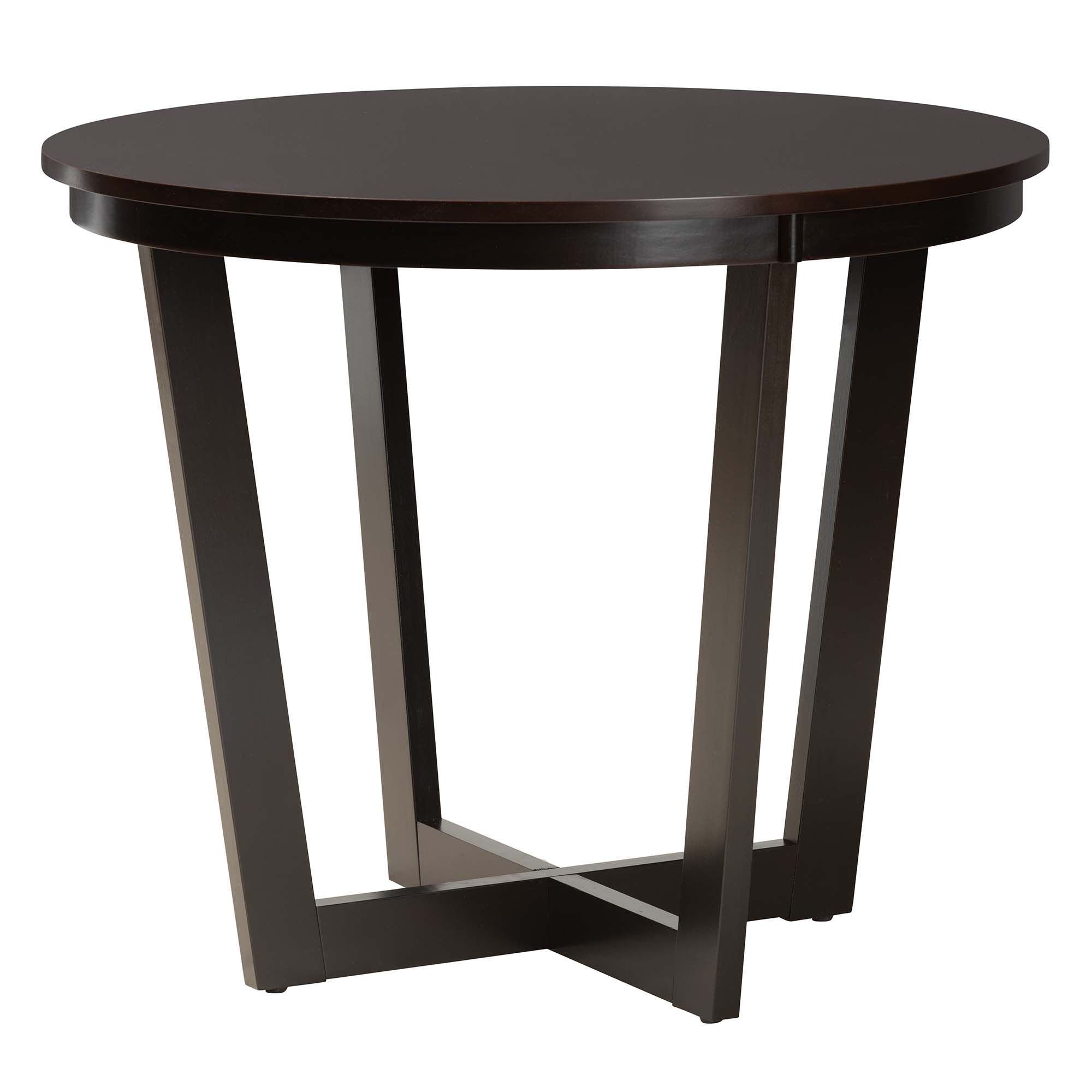 Baxton Studio Kala Modern Beige Fabric and Dark Brown Finished Wood 5-Piece Dining Set