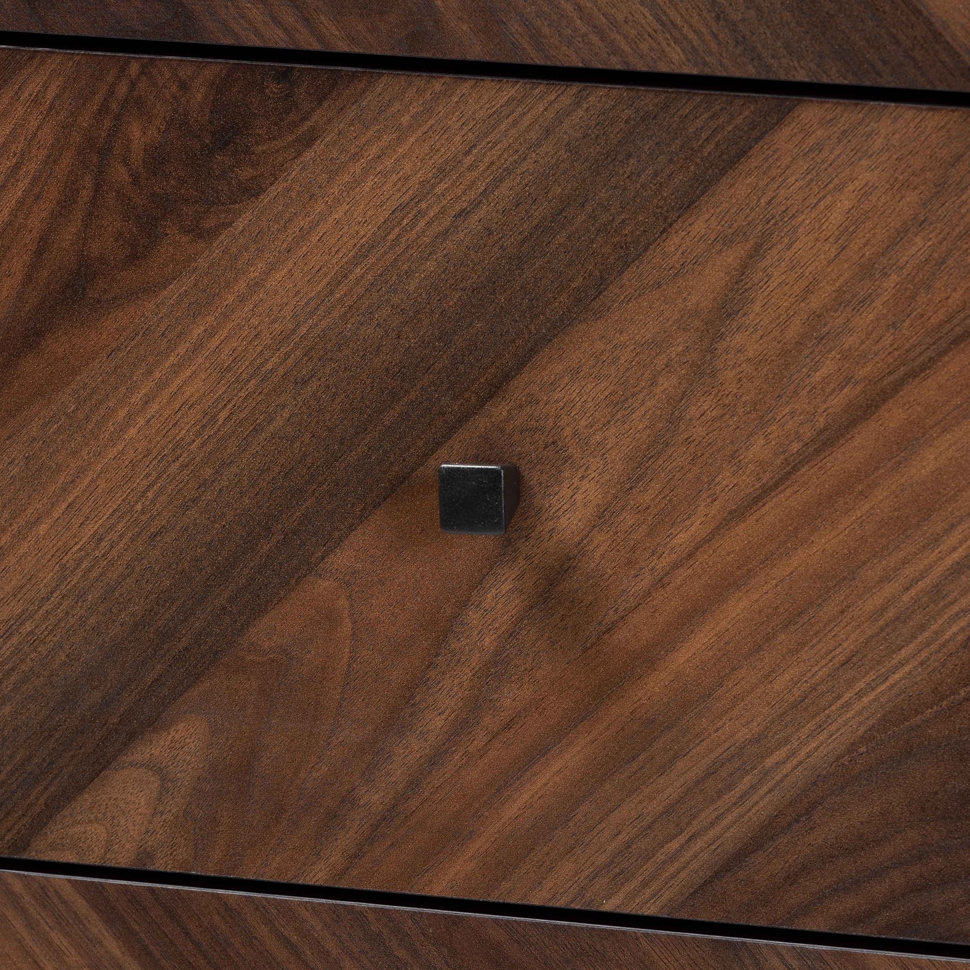 Baxton Studio Hartman Mid-Century Modern Walnut Brown Finished Wood 5-Drawer Storage Chest