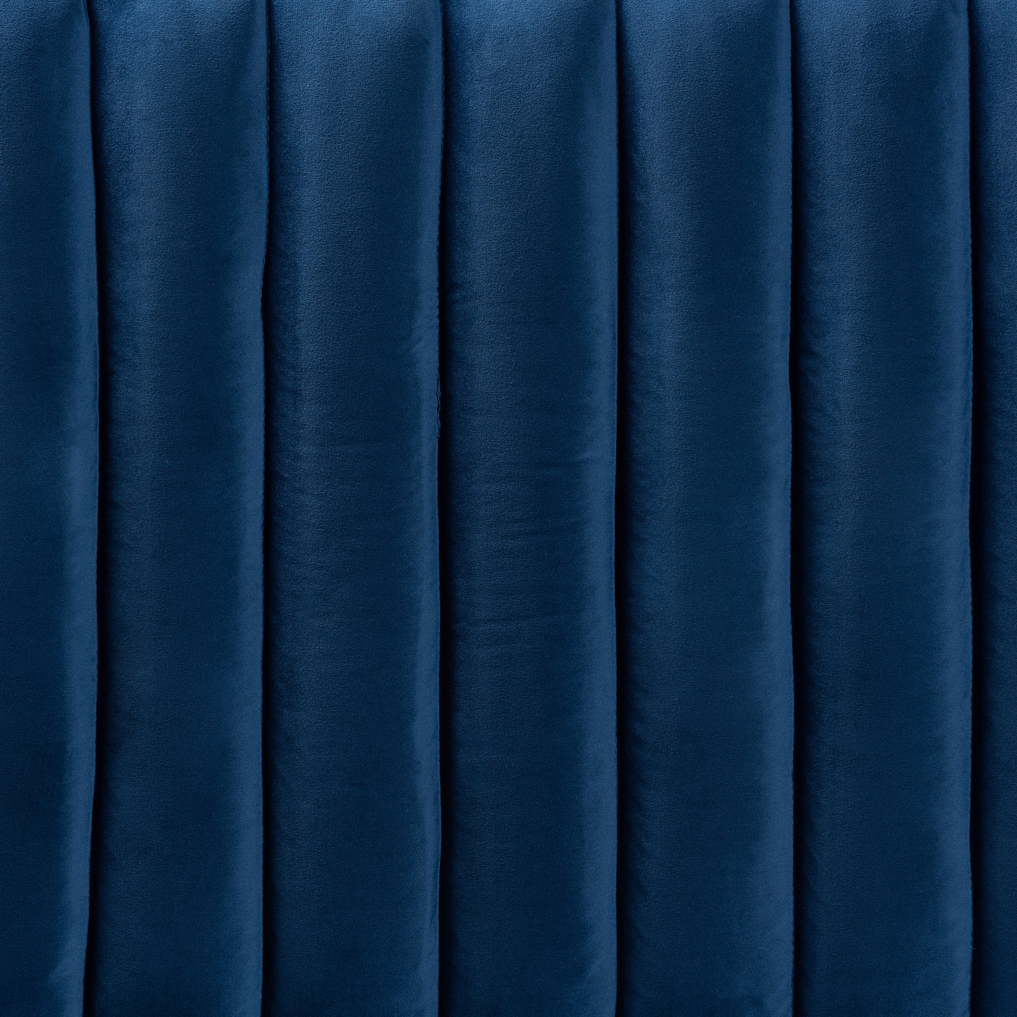 Baxton Studio Emile Modern and Contemporary Navy Blue Velvet Fabric Upholstered and Dark Brown Finished Wood Queen Size Headboard