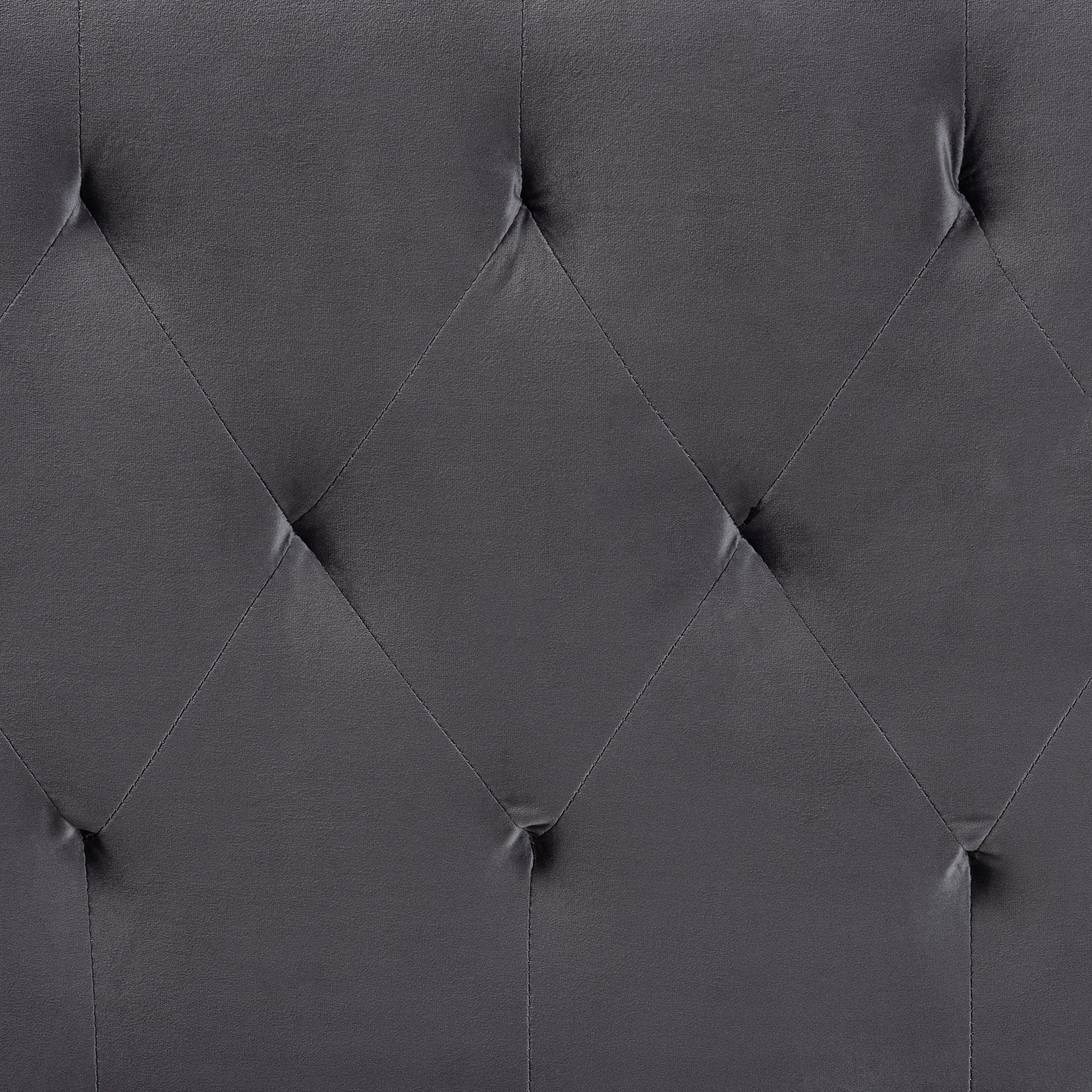 Baxton Studio Felix Modern and Contemporary Grey Velvet Fabric Upholstered Queen Size Headboard