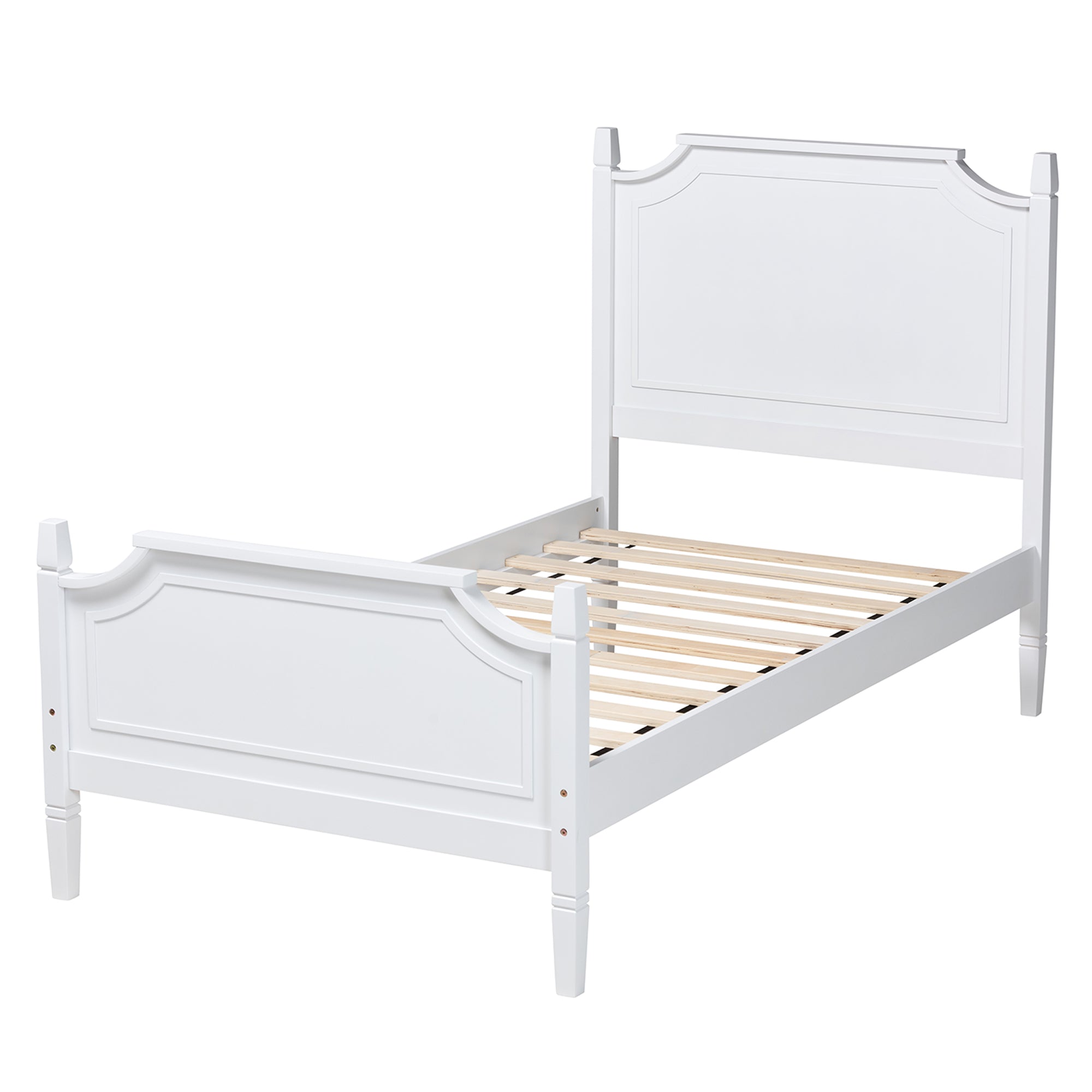 Baxton Studio Mariana Classic and Traditional White Finished Wood Full Size Platform Bed