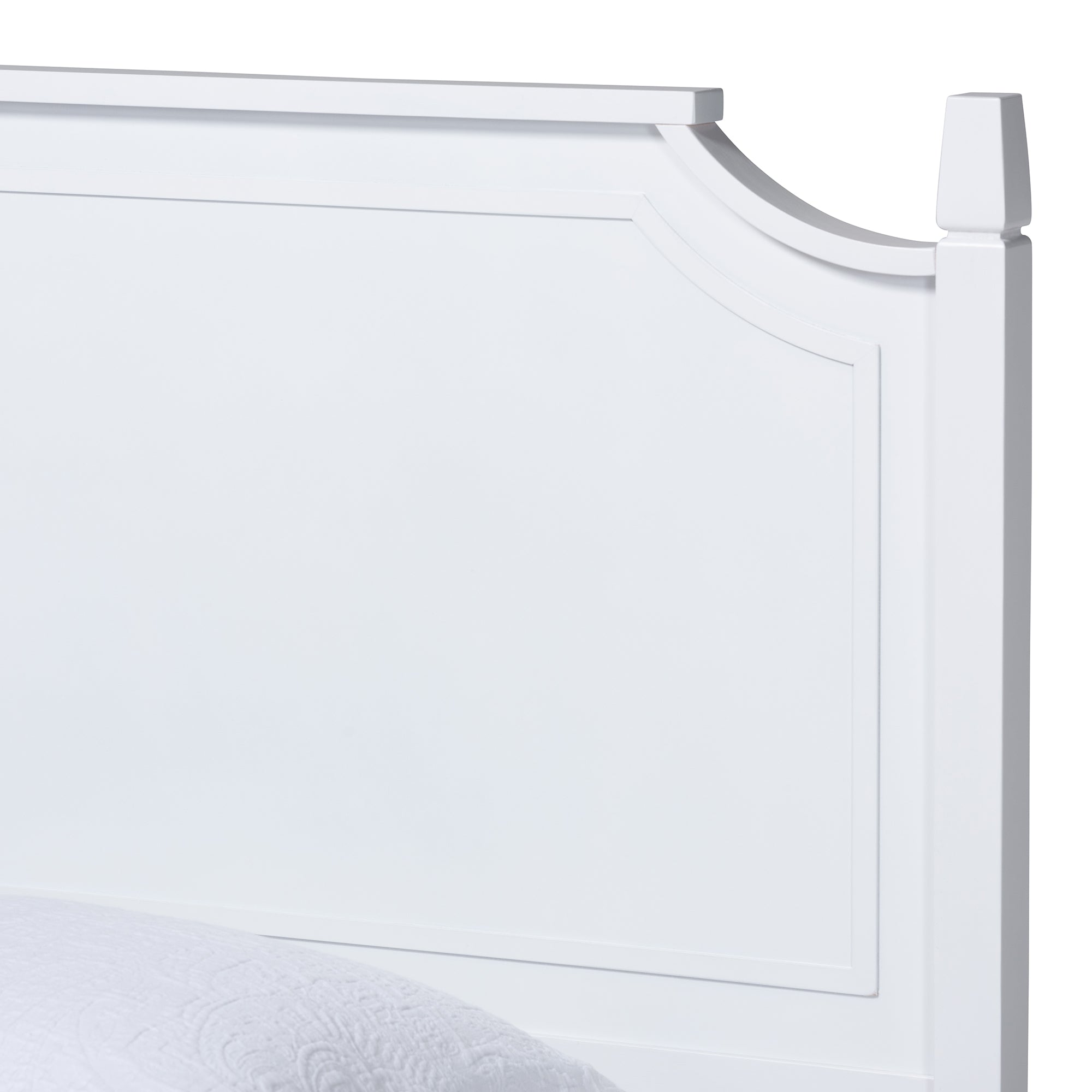 Baxton Studio Mariana Classic and Traditional White Finished Wood Twin Size Platform Bed