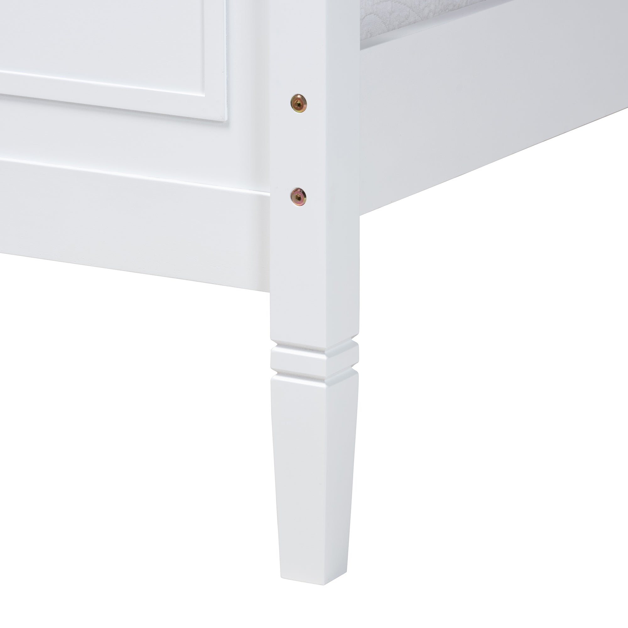 Baxton Studio Mariana Classic and Traditional White Finished Wood Twin Size Platform Bed