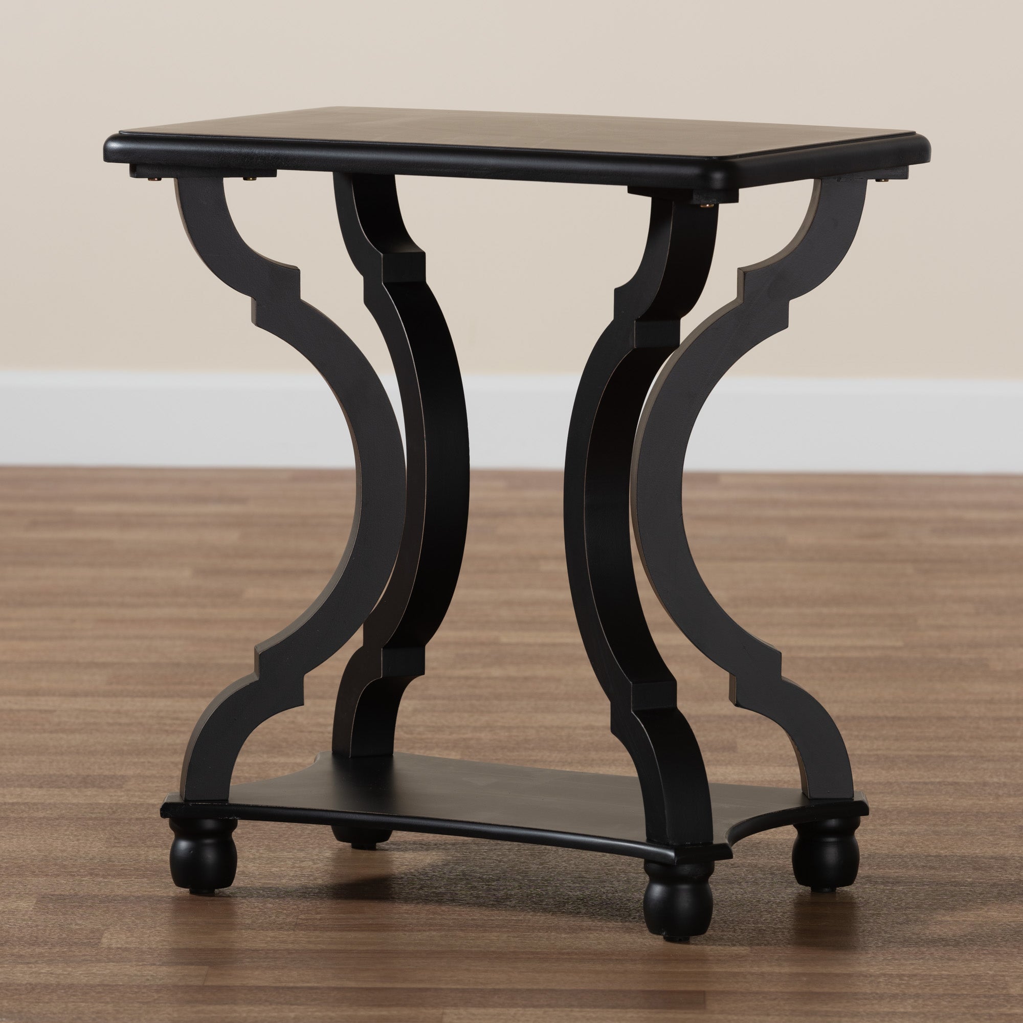 Baxton Studio Cianna Classic and Traditional Black Wood End Table