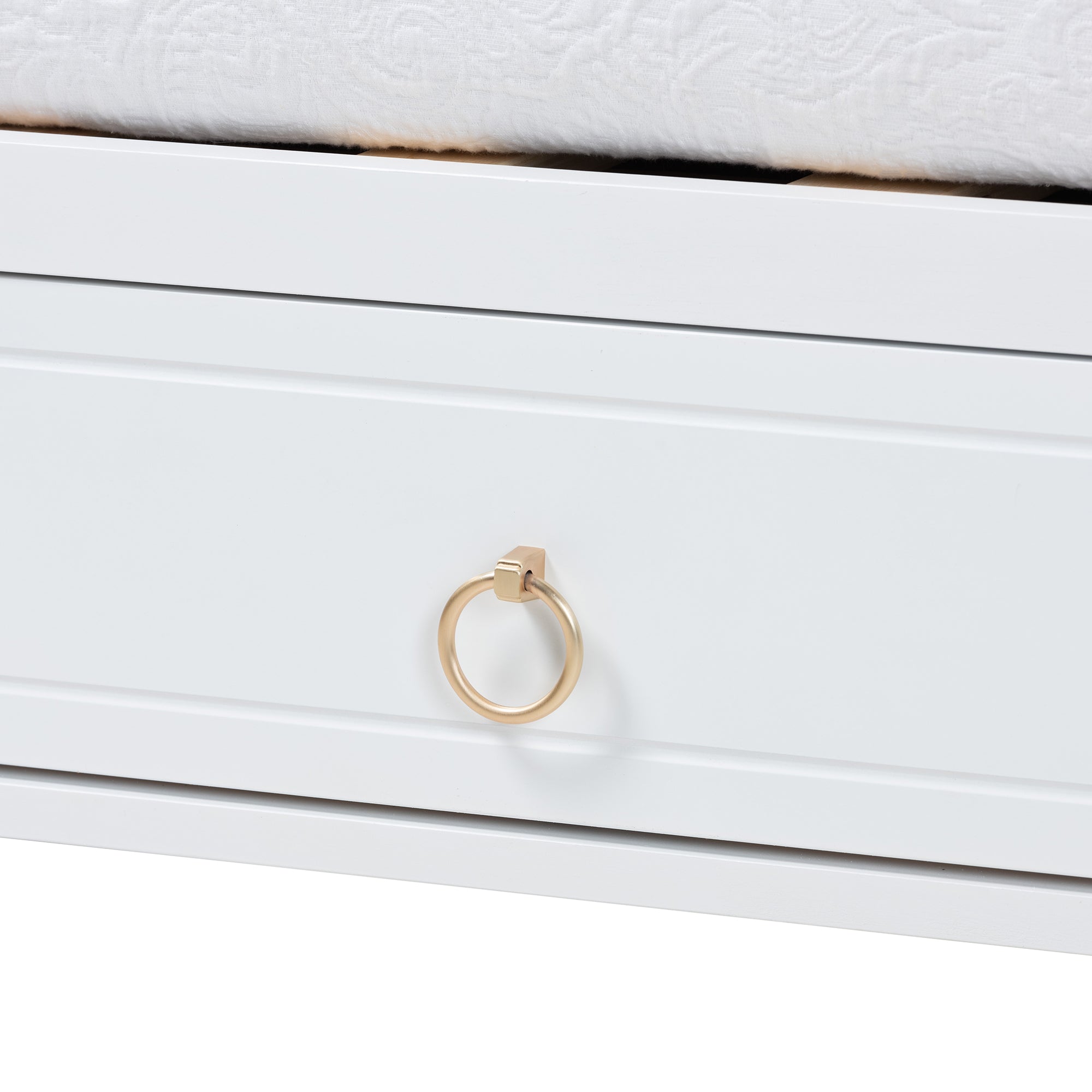 Baxton Studio Lowri Classic and Traditional White Finished Wood Twin Size 3-Drawer Daybed