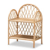 bali & pari Hammond Modern Bohemian Natural Brown Rattan 2-Tier Display Shelf